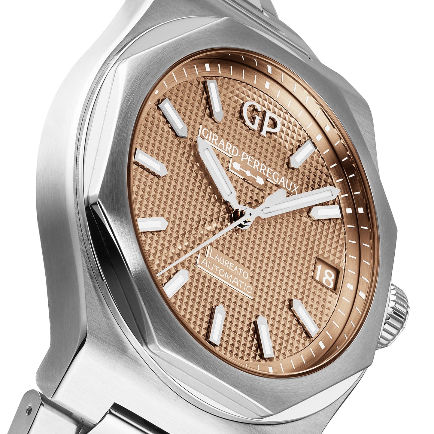 GIRARD PERREGAUX Laureato Centenary 42mm Mens Watch Gold The Watches Of Switzerland Exclusive 81010-11-3306-1GM