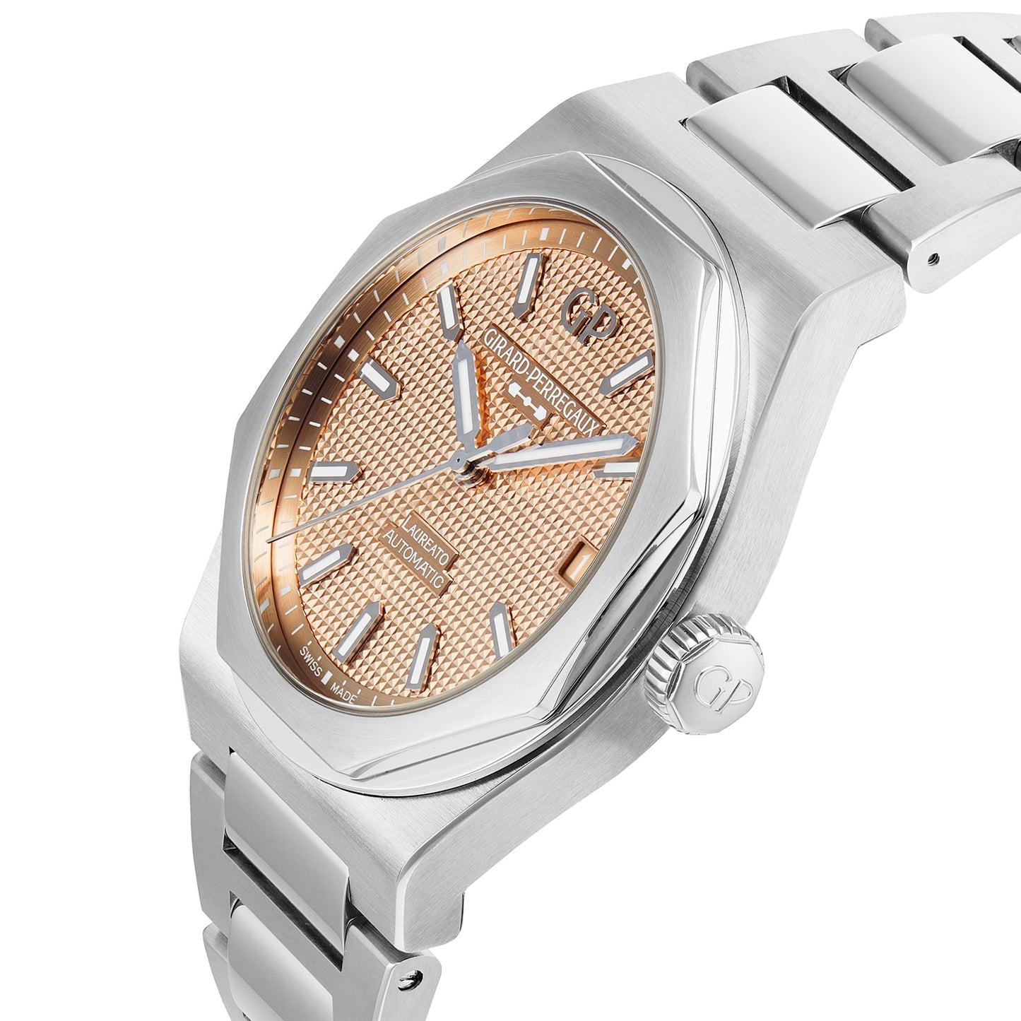 GIRARD PERREGAUX Laureato Centenary 42mm Mens Watch Gold The Watches Of Switzerland Exclusive 81010-11-3306-1GM