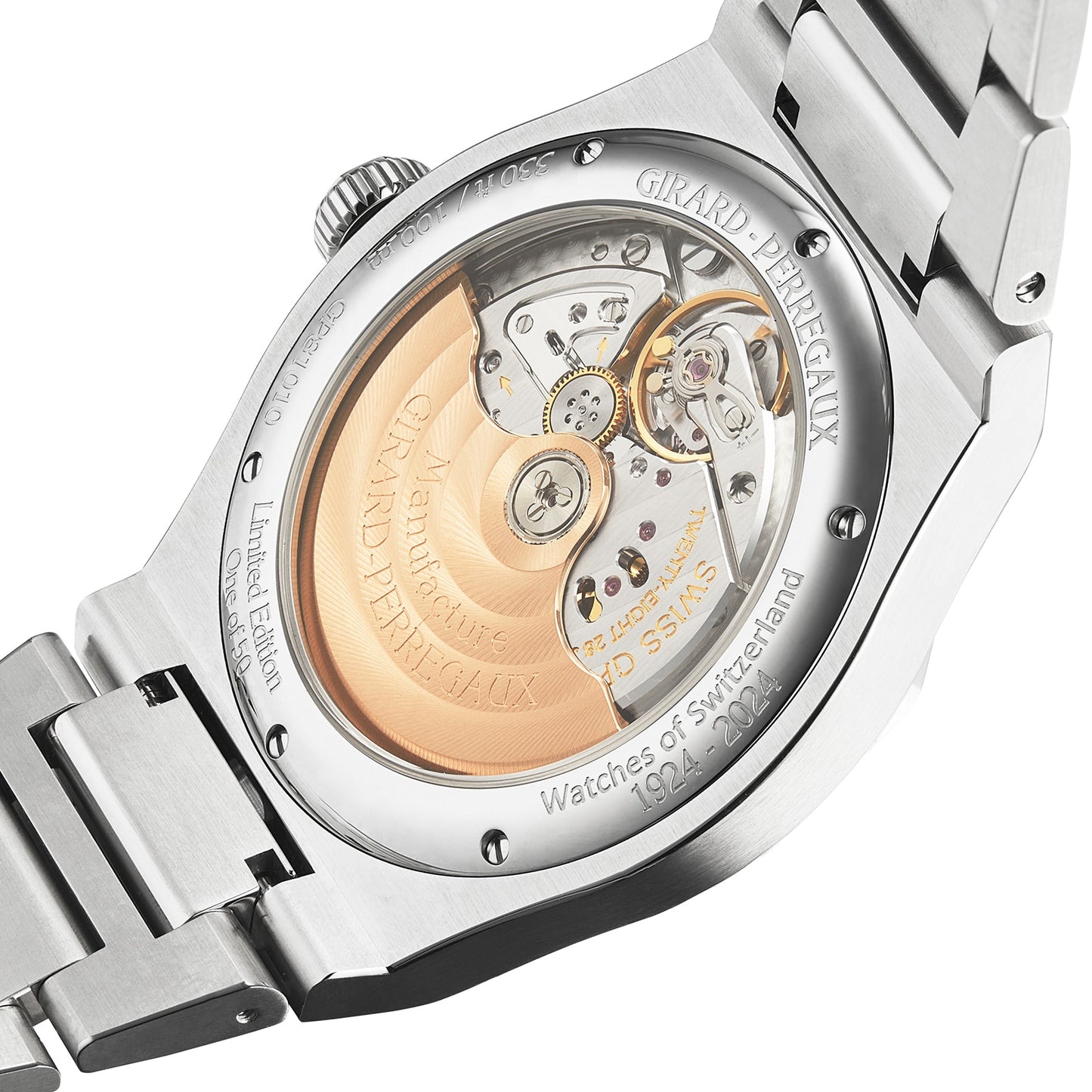 GIRARD PERREGAUX Laureato Centenary 42mm Mens Watch Gold The Watches Of Switzerland Exclusive 81010-11-3306-1GM