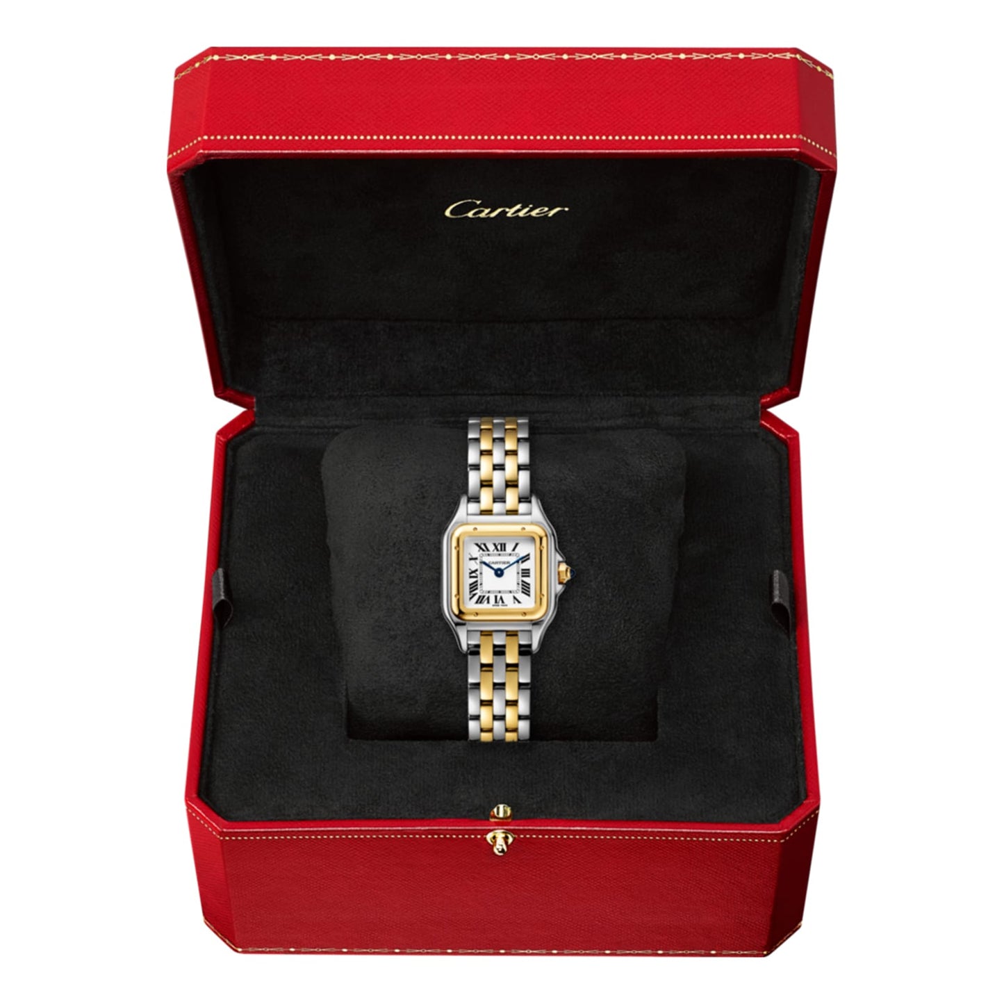 CARTIER Panthère De Cartier Watch Small Model, Quartz Movement, Yellow Gold, Steel W2PN0006