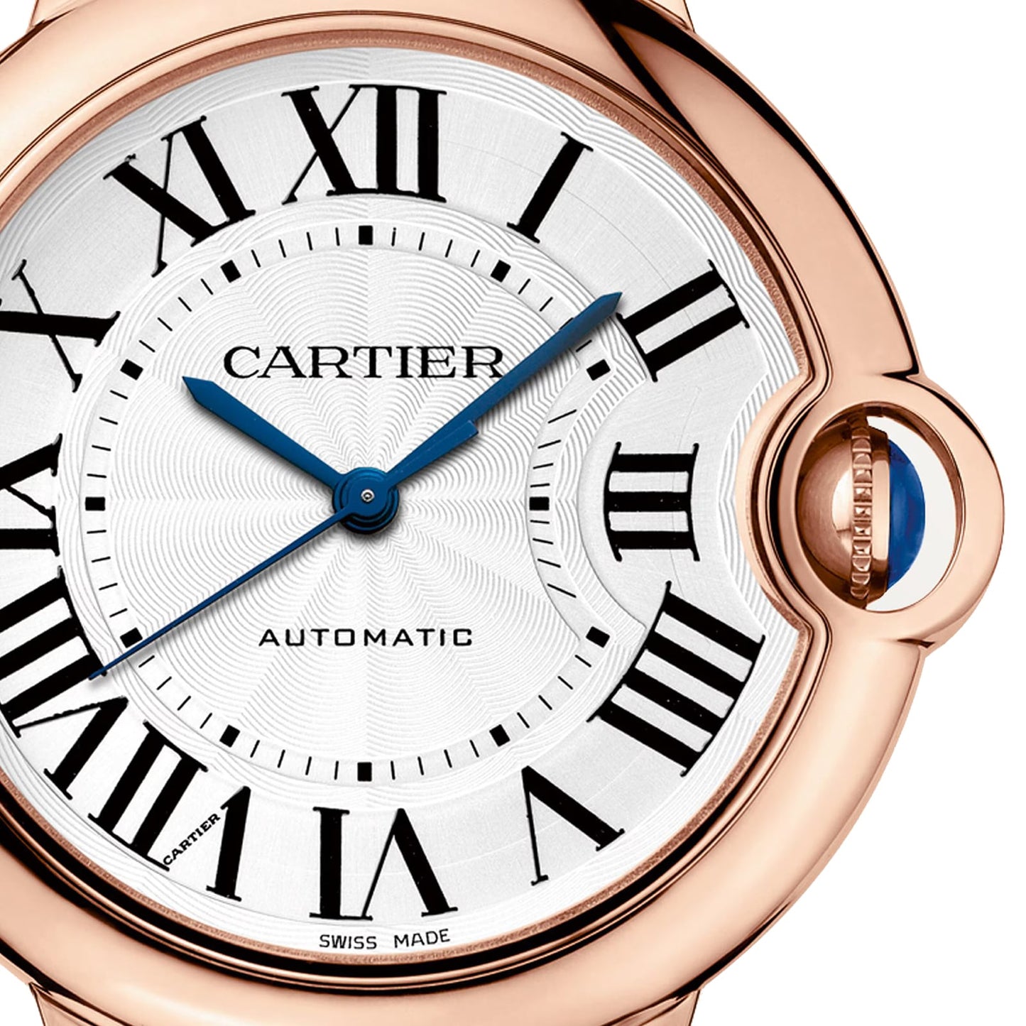 CARTIER Ballon Bleu De Cartier Watch 36mm, Automatic Movement, Pink Gold, Leather WGBB0009