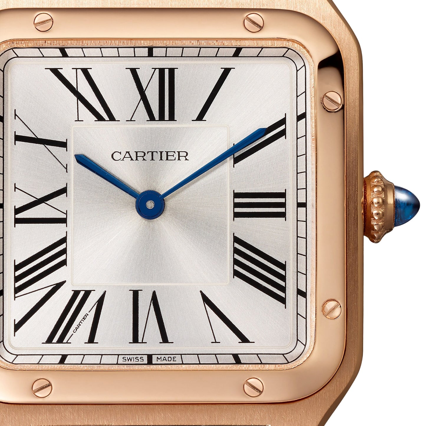 CARTIER Santos-Dumont Watch Large Model, Quartz Movement, Rose Gold, Leather WGSA0021