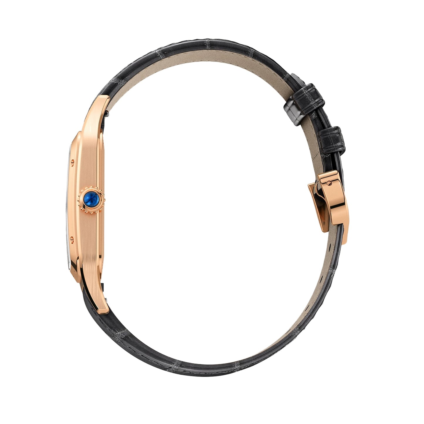 CARTIER Santos-Dumont Watch Large Model, Quartz Movement, Rose Gold, Leather WGSA0021