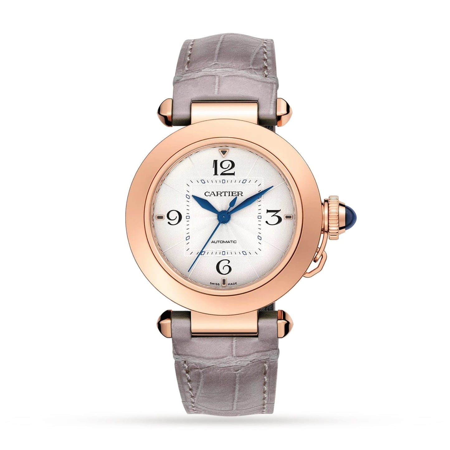 CARTIER Pasha De Cartier Watch 35mm, Automatic Movement, Rose Gold, 2 Interchangeable Leather Straps WGPA0014