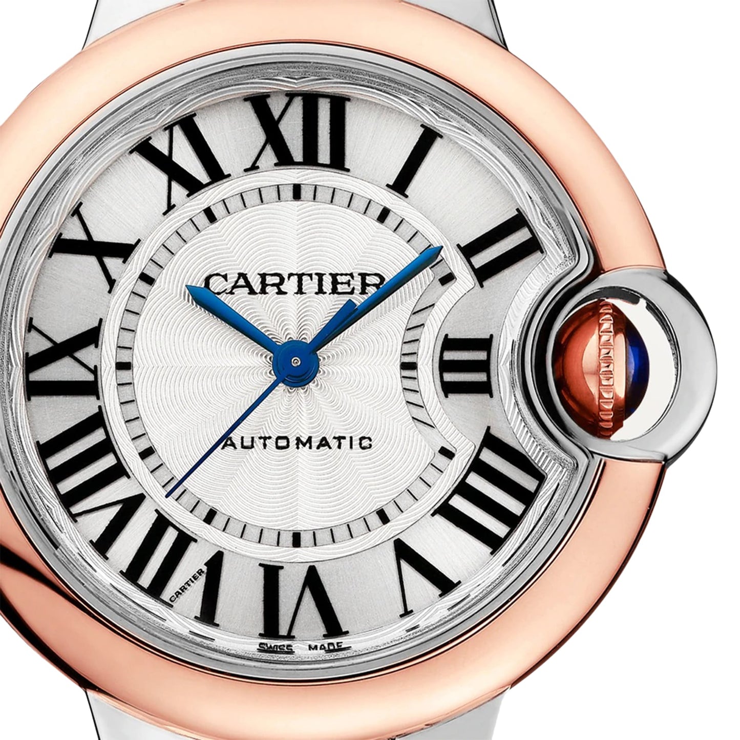 CARTIER Ballon Bleu De Cartier Watch, 33mm, Mechanical Movement With Automatic Winding, Steel, Rose Gold W2BB0032