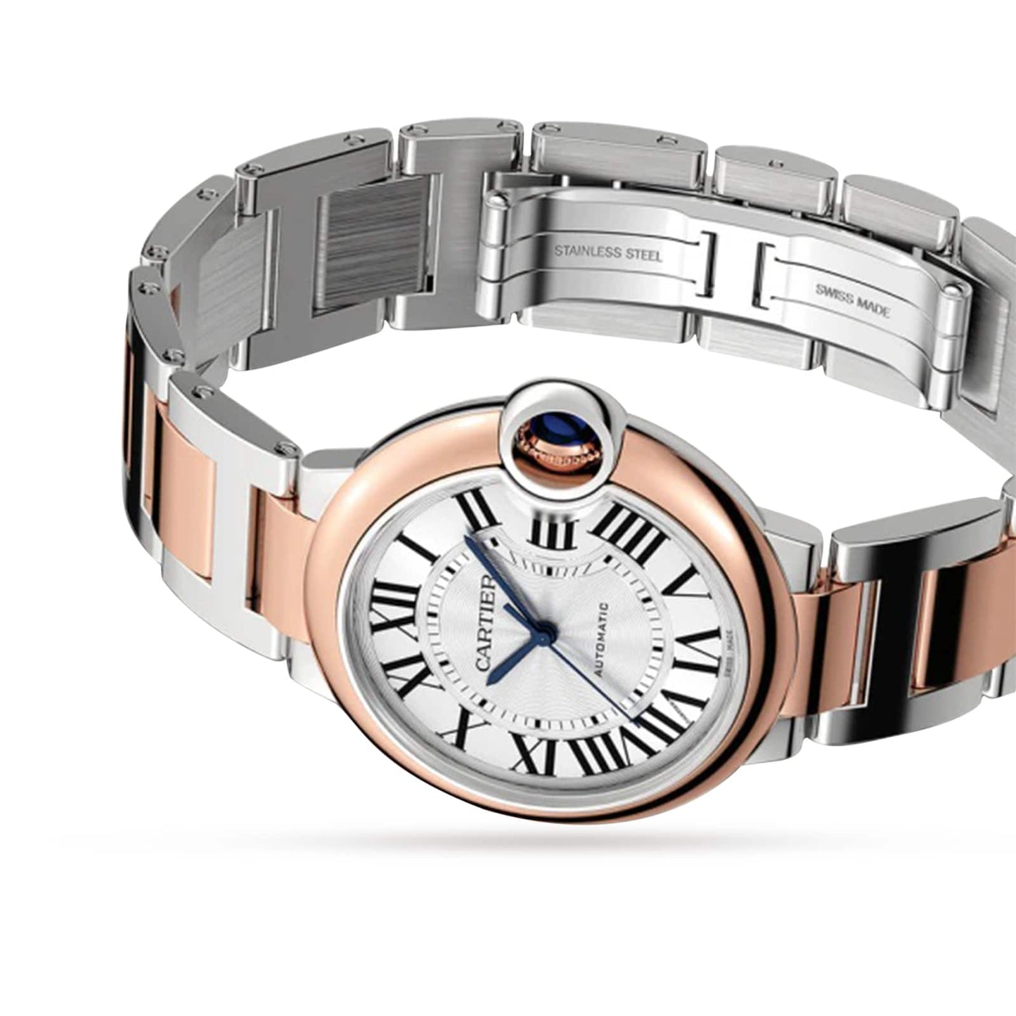 CARTIER Ballon Bleu De Cartier Watch, 36 Mm, Mechanical Movement With Automatic Winding. Steel Case, Rose Gold W2BB0033