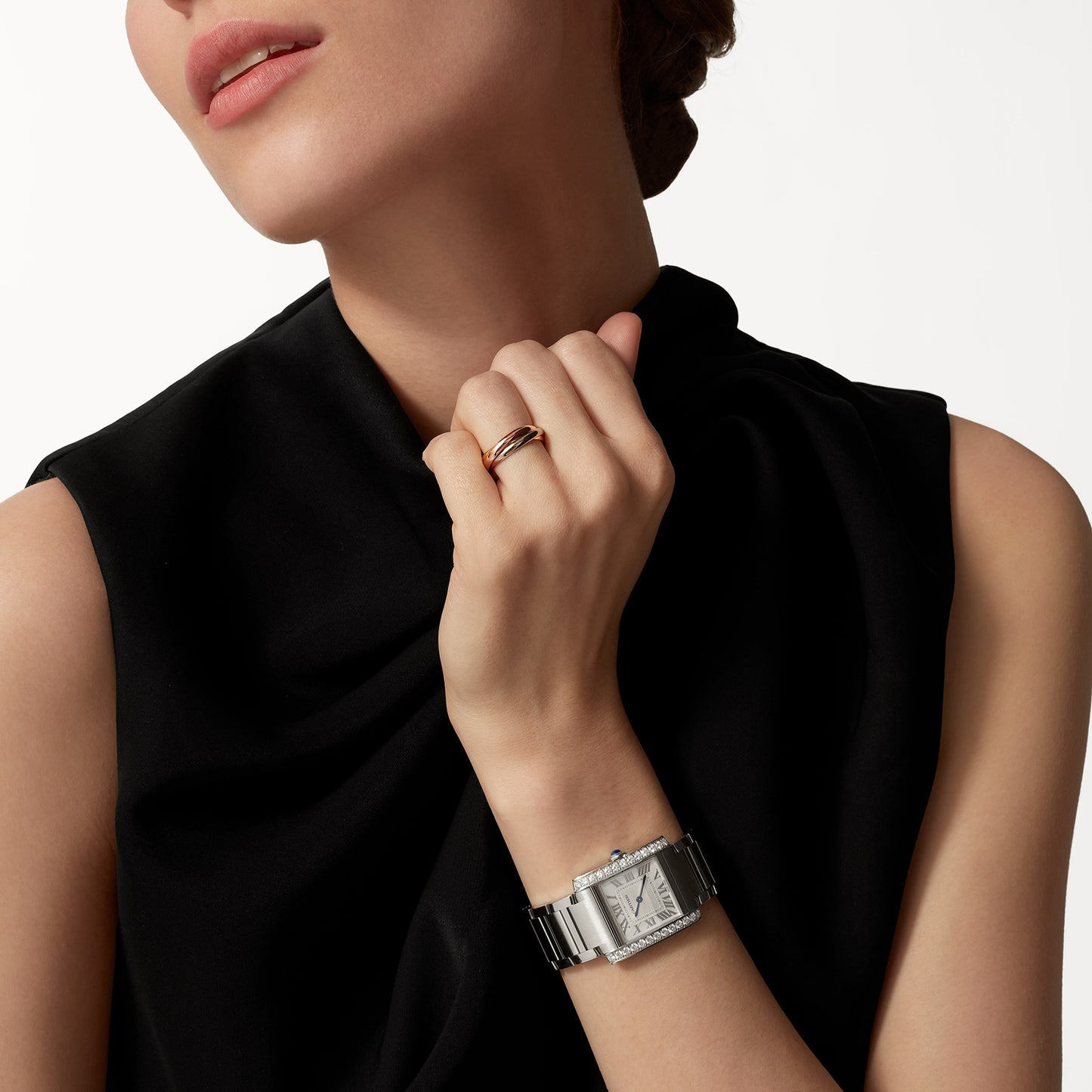 CARTIER Tank Francaise Watch, Medium Model, Quartz Movement. W4TA0021