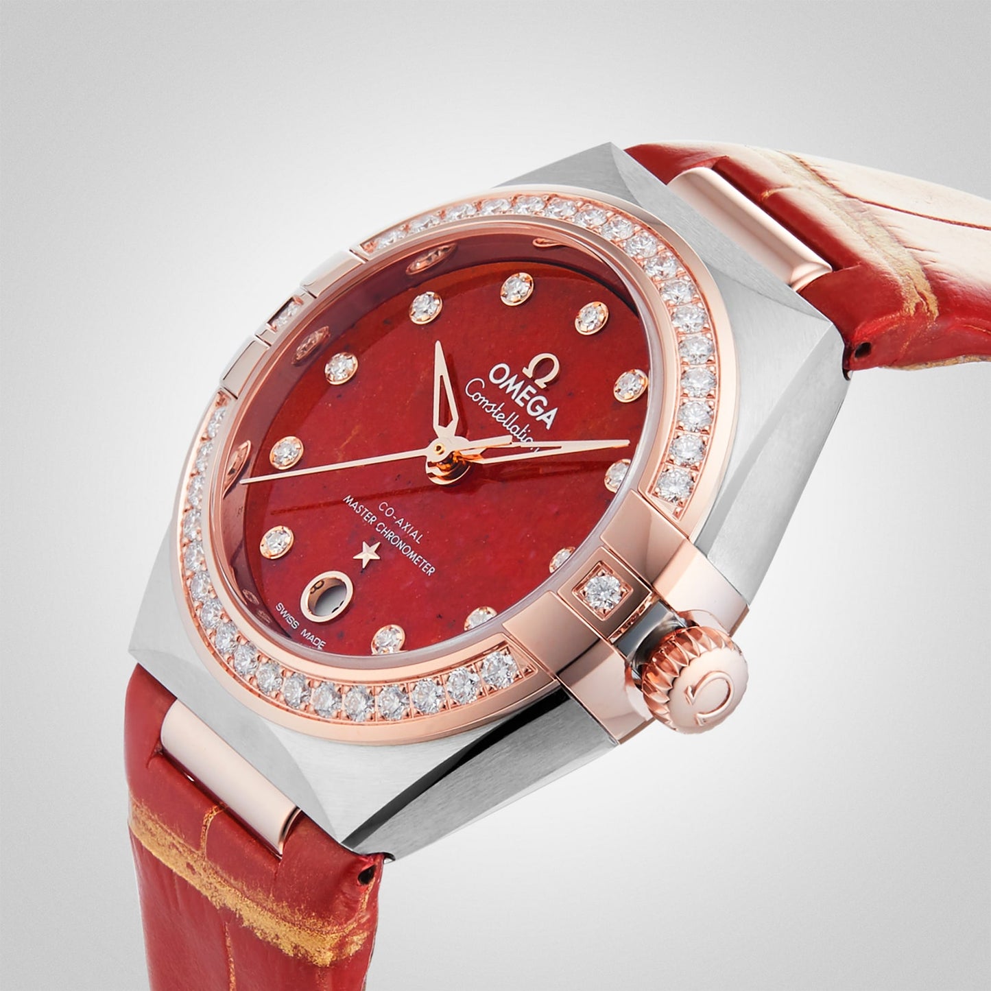 OMEGA Constellation Co-Axial Master Chronometer 29mm Ladies Watch Red O13128292099002