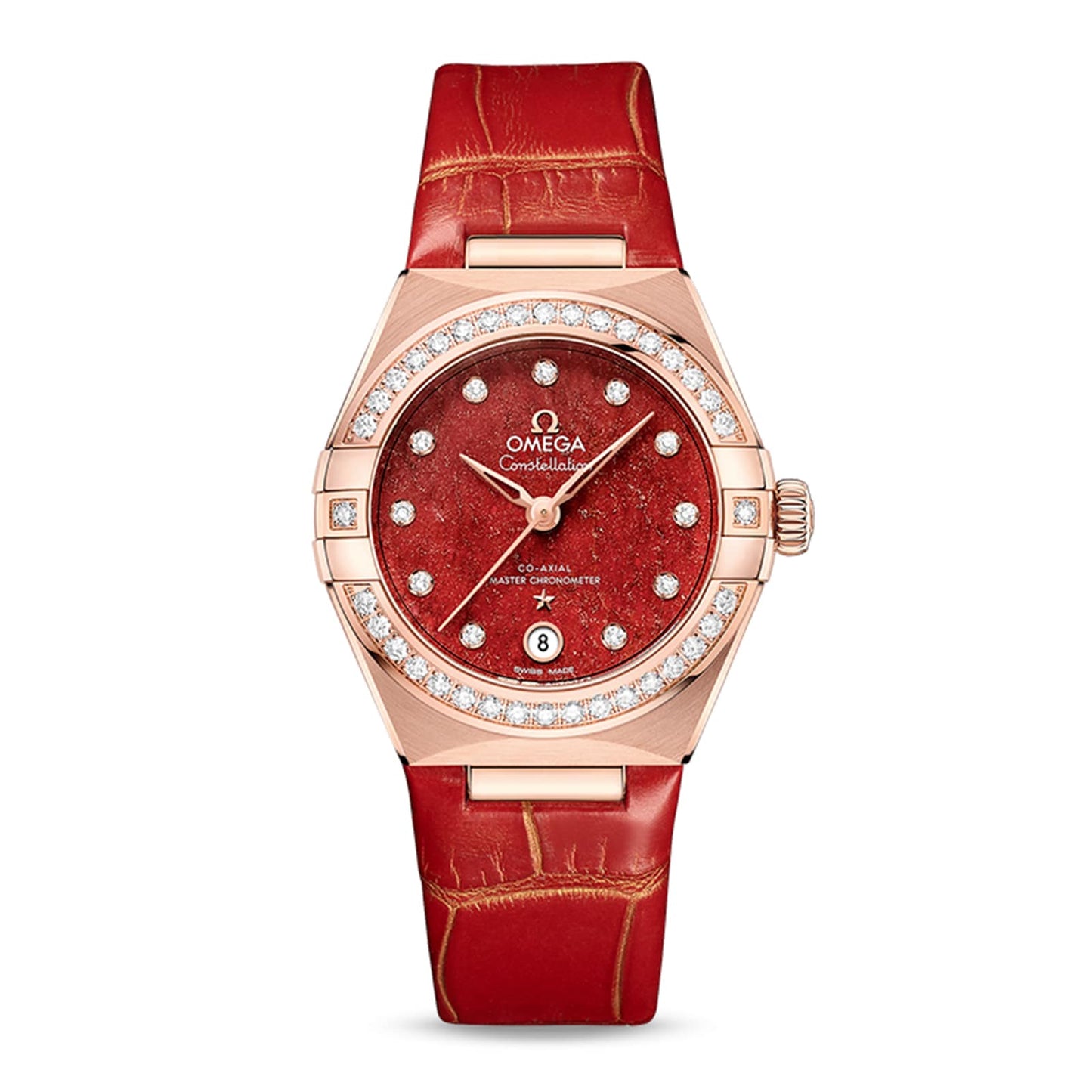 OMEGA Constellation Co-Axial Master Chronometer 29mm Ladies Watch Red O13158292099005
