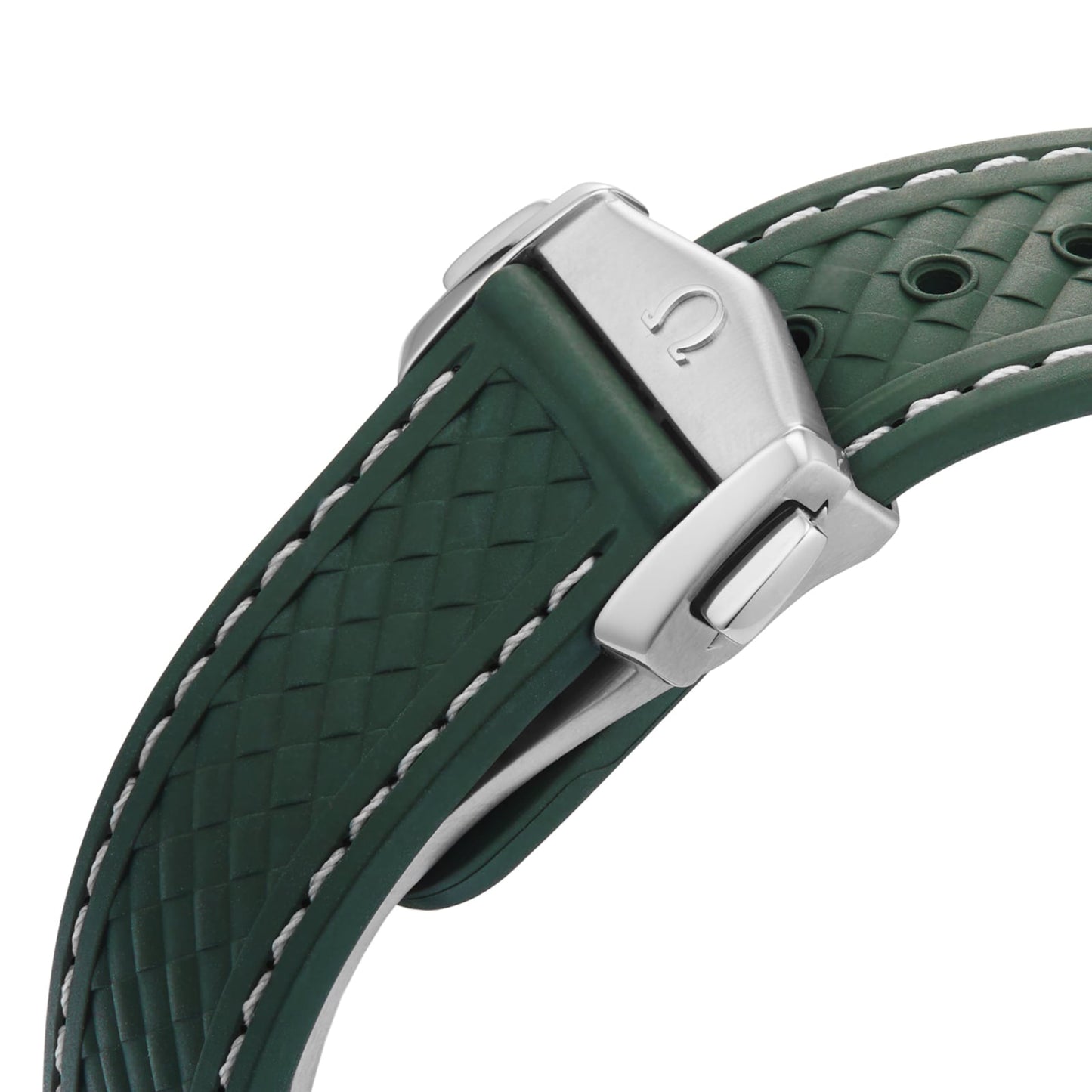 OMEGA Seamaster Aqua Terra 150m Co Axial Master Chronometer GMT Worldtimer 43mm Mens Watch Green Rubber O22032432210001