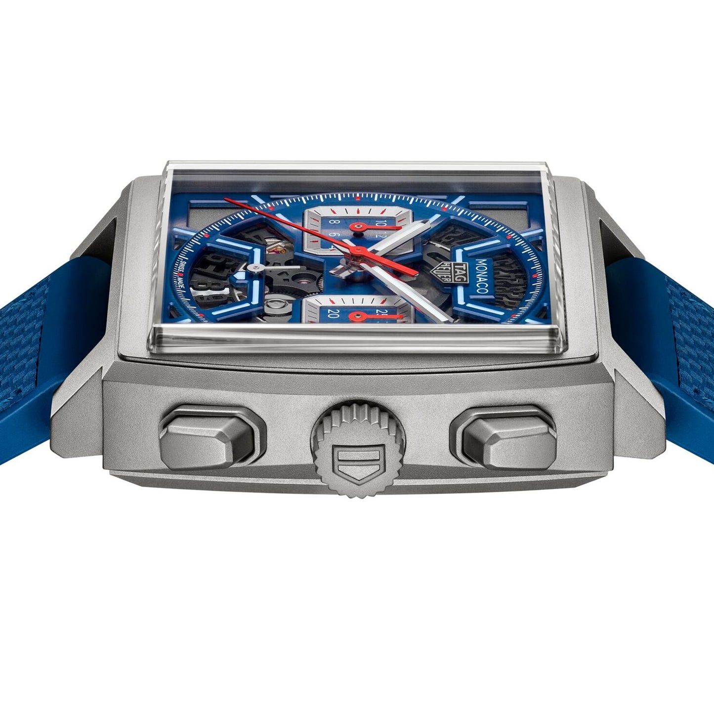 TAG HEUER Monaco Chronograph 39mm Mens Watch Titanium Blue CBL2182.FT6235