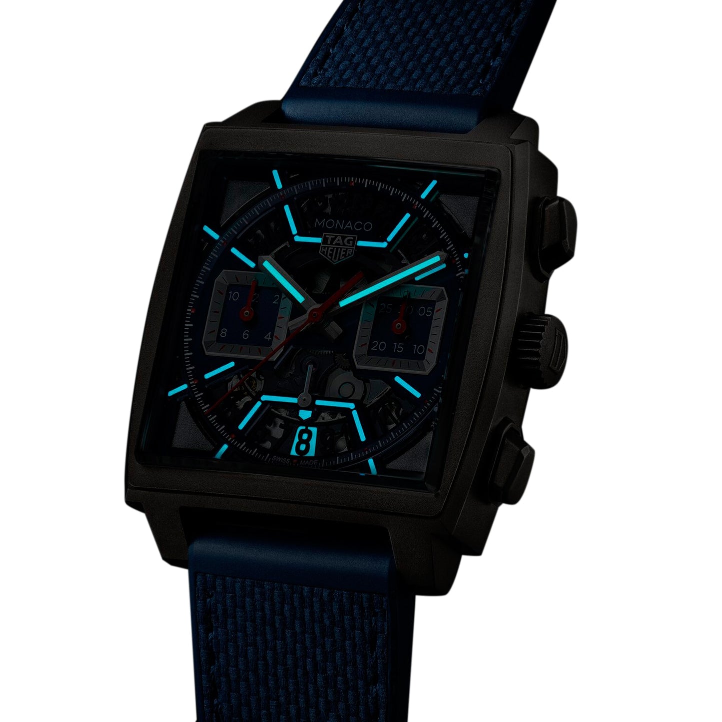 TAG HEUER Monaco Chronograph 39mm Mens Watch Titanium Blue CBL2182.FT6235