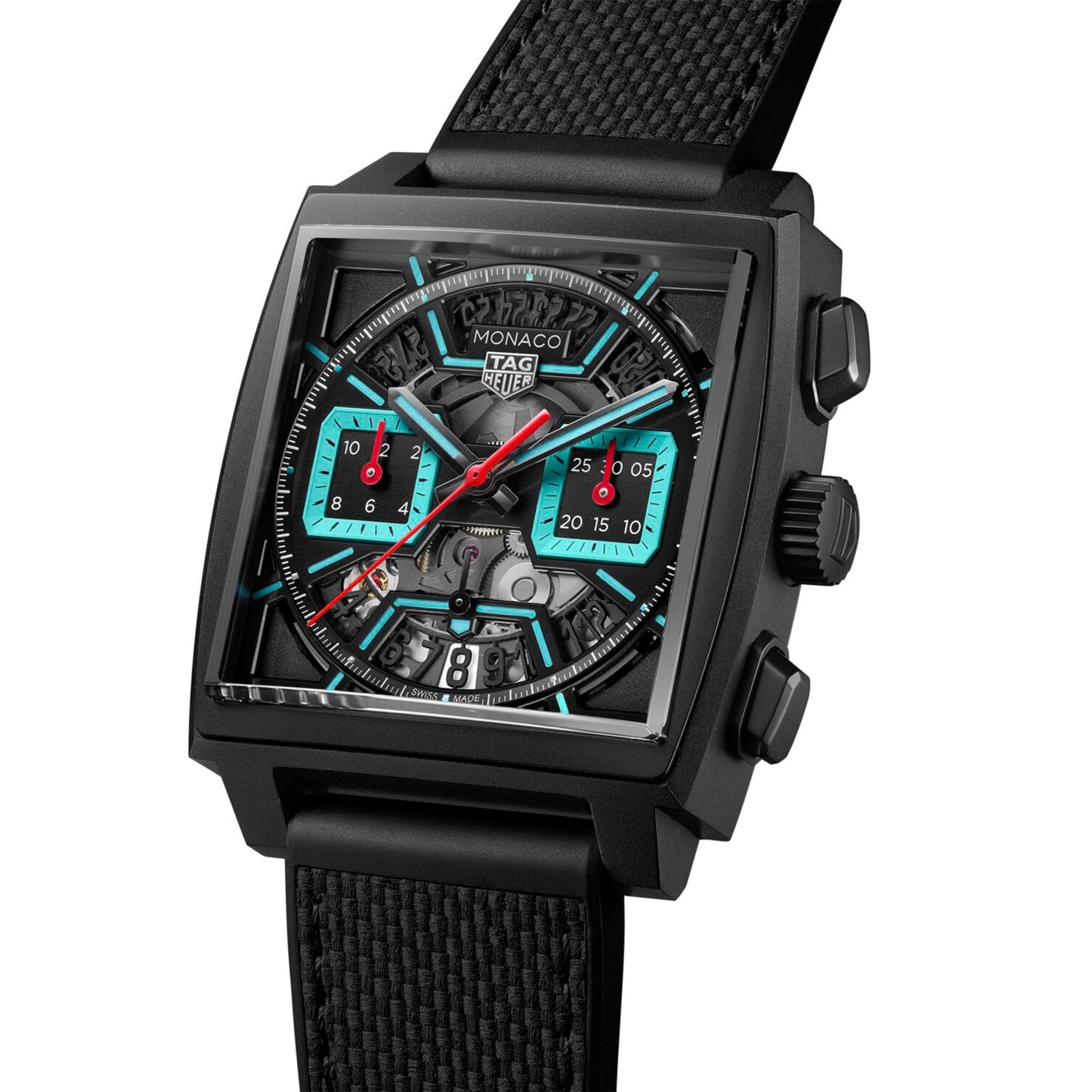 TAG HEUER Monaco Chronograph 39mm Mens Watch Titanium Turqouise CBL2184.FT6236