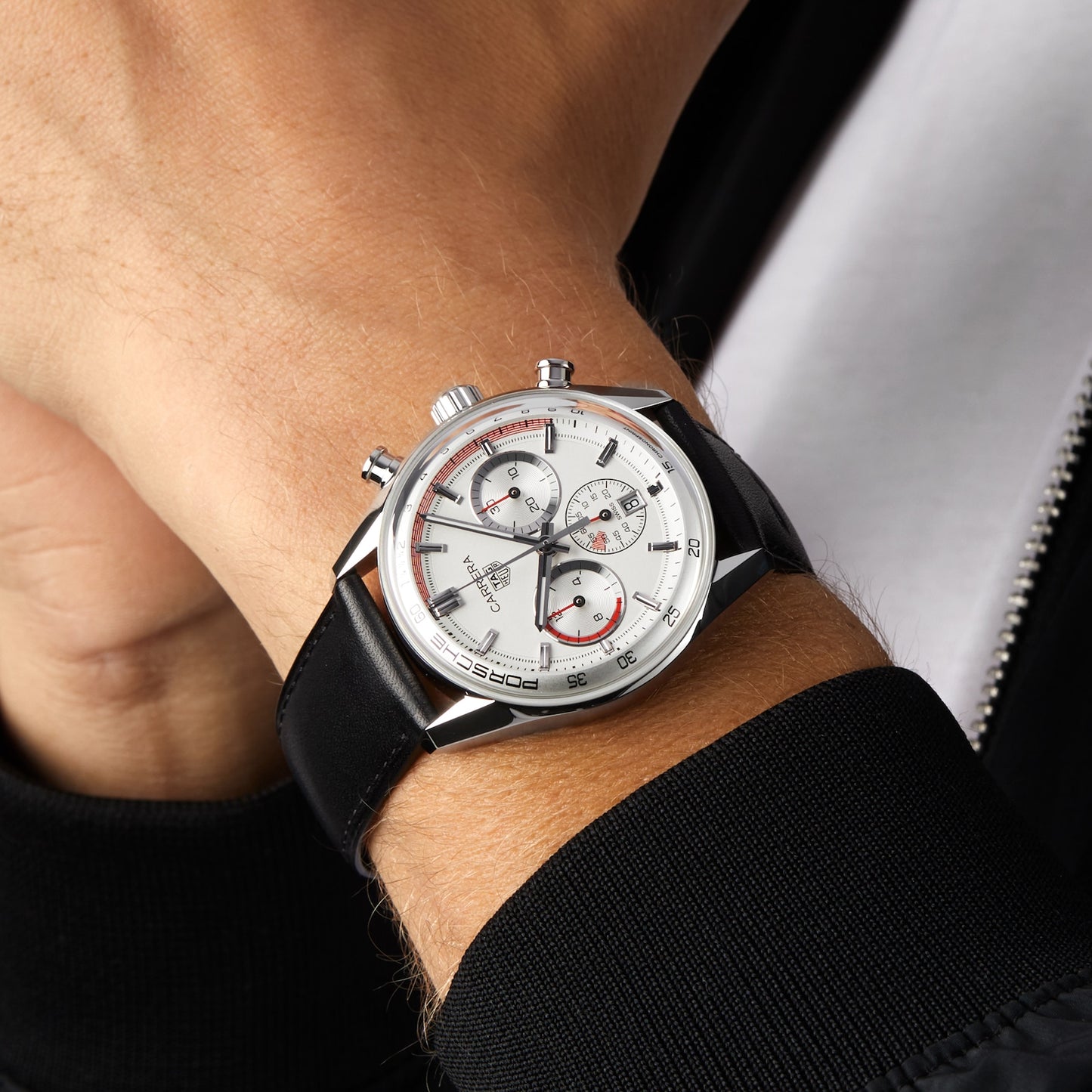 TAG HEUER Carrera Chronosprint X Porsche Special Edition 42mm Mens Watch Silver CBS2011.FC6529