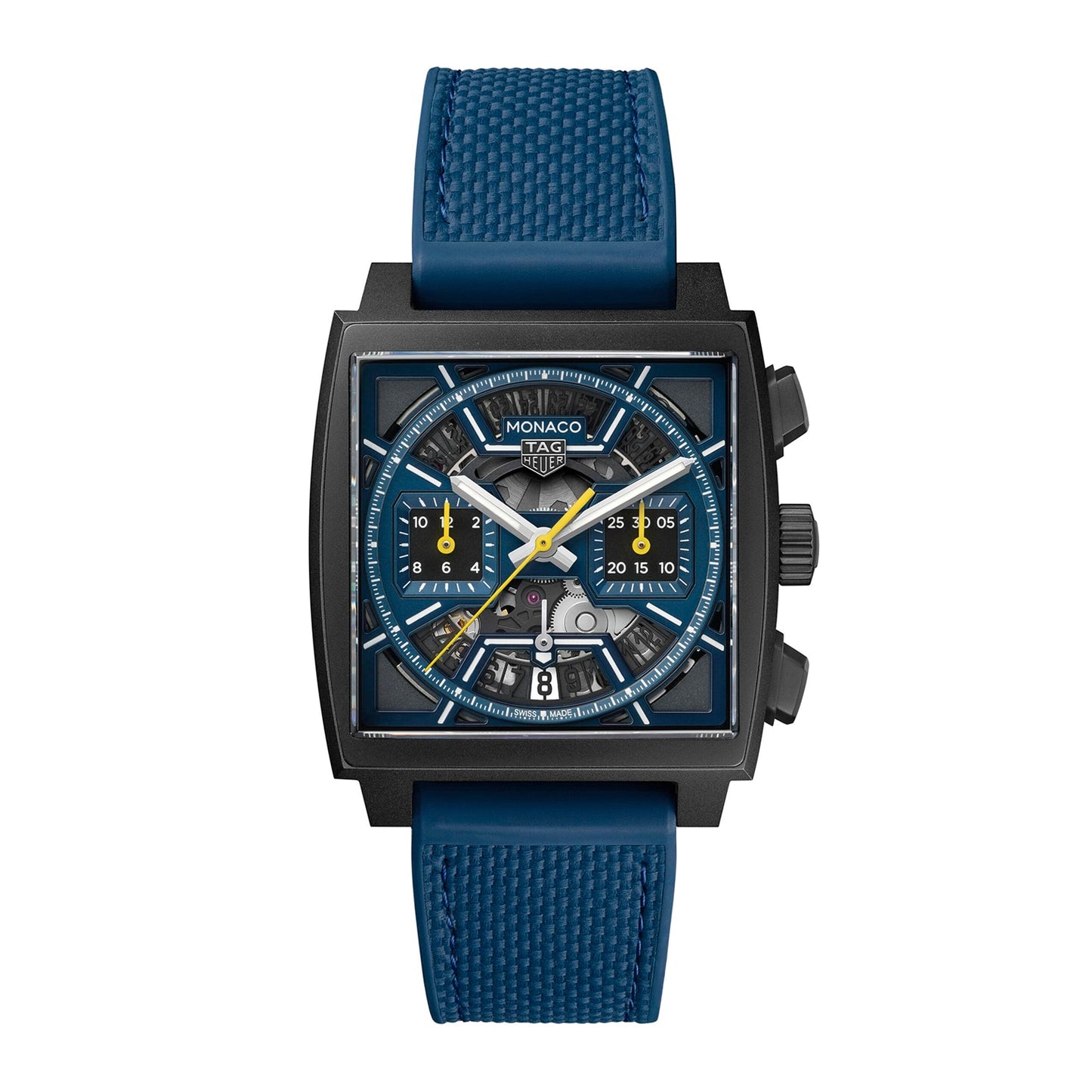 TAG HEUER Monaco Skeleton 39mm Mens Watch Blue CBL2188.FT6261
