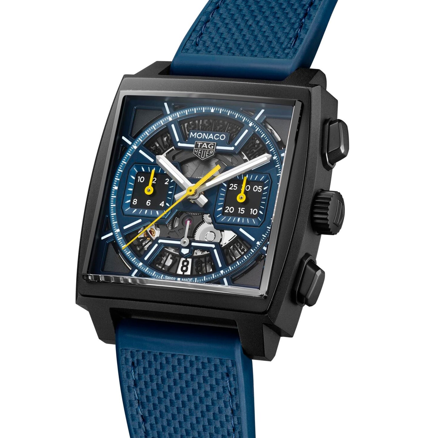 TAG HEUER Monaco Skeleton 39mm Mens Watch Blue CBL2188.FT6261