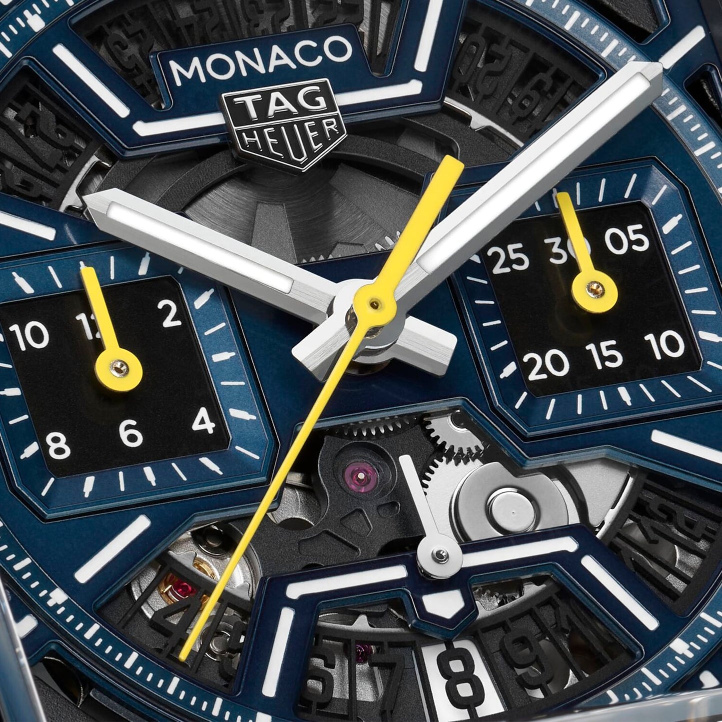 TAG HEUER Monaco Skeleton 39mm Mens Watch Blue CBL2188.FT6261
