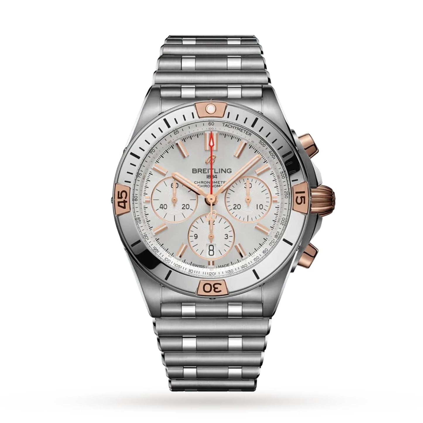 BREITLING Chronomat B01 42 Stainless Steel & 18k Red Gold Watch IB0134101G1A1