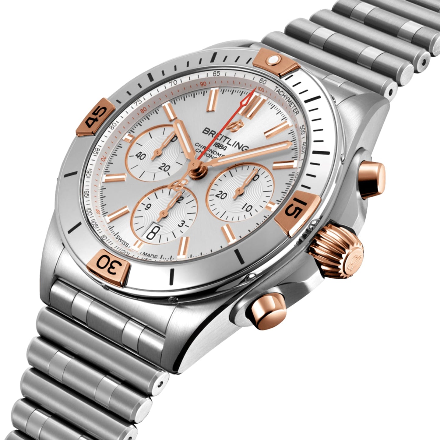 BREITLING Chronomat B01 42 Stainless Steel & 18k Red Gold Watch IB0134101G1A1