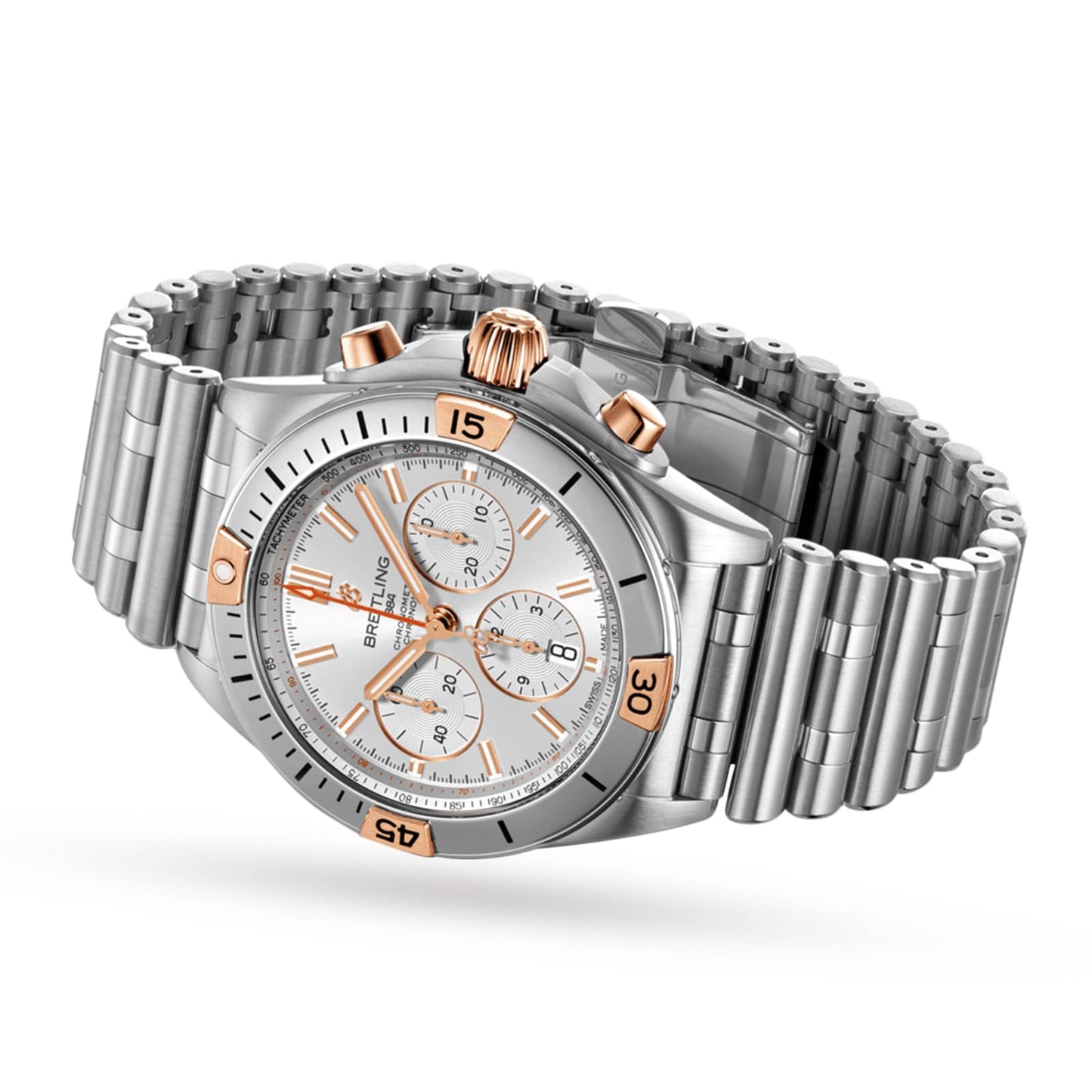 BREITLING Chronomat B01 42 Stainless Steel & 18k Red Gold Watch IB0134101G1A1