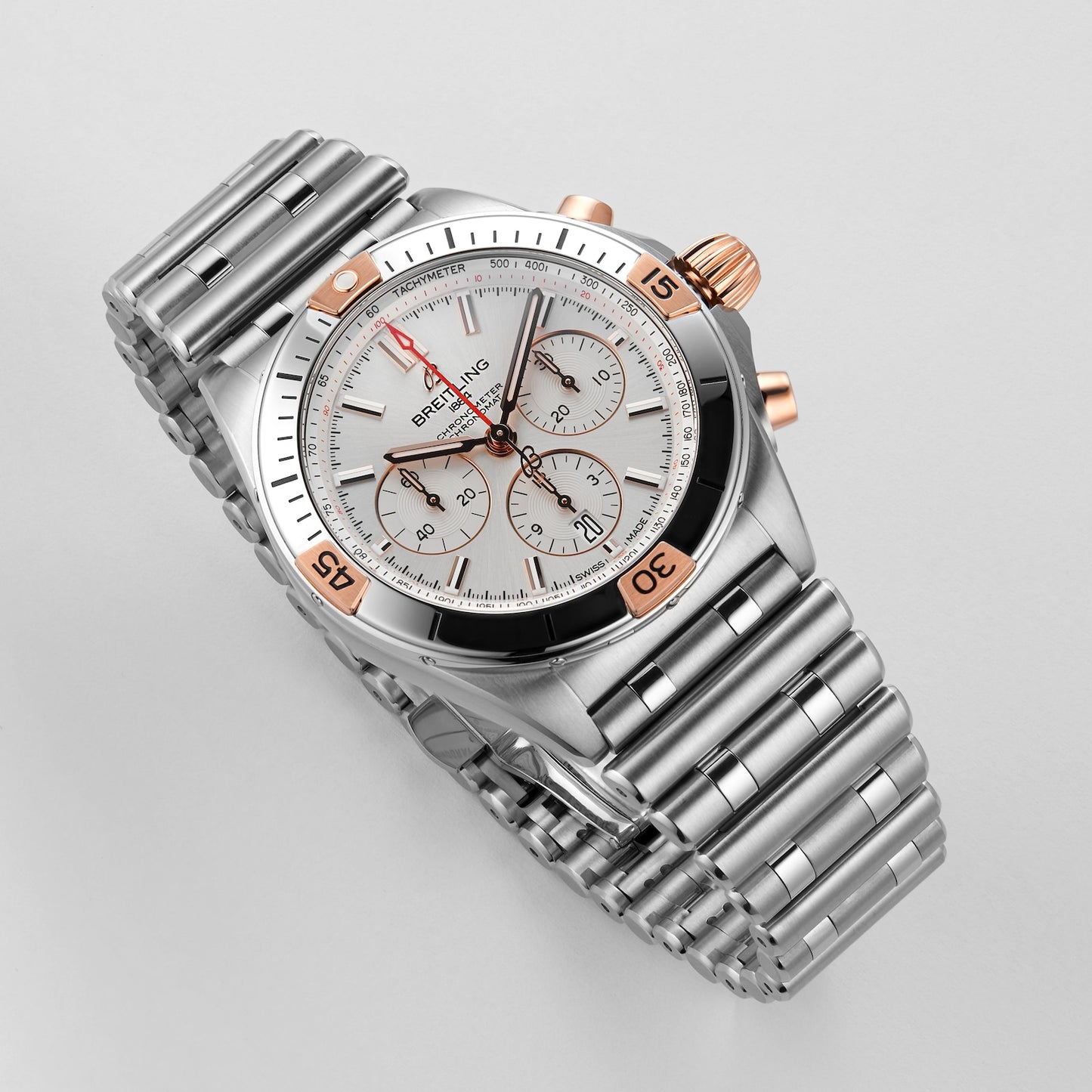 BREITLING Chronomat B01 42 Stainless Steel & 18k Red Gold Watch IB0134101G1A1