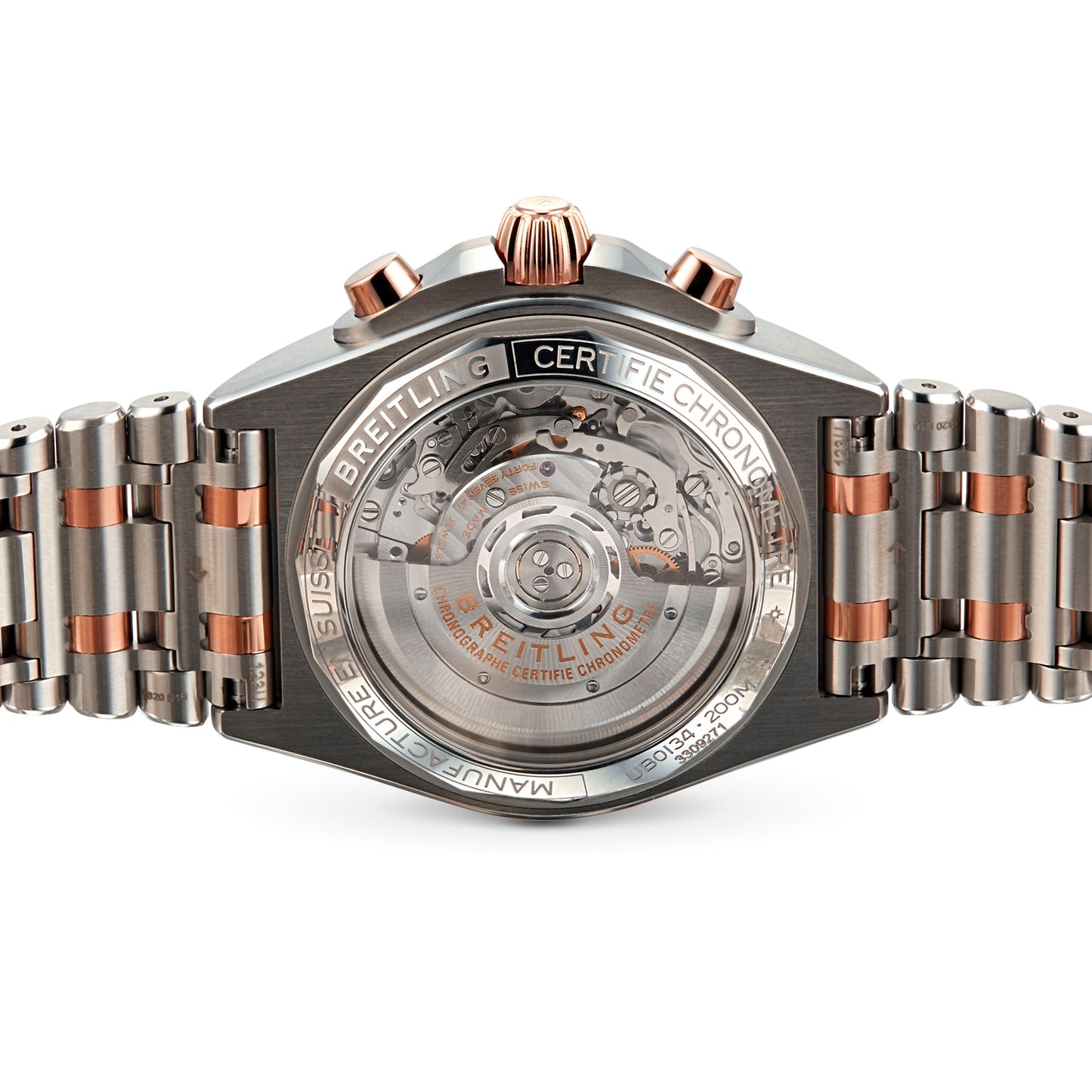 BREITLING Chronomat B01 42 Stainless Steel & 18k Red Gold Watch UB0134101C1U1