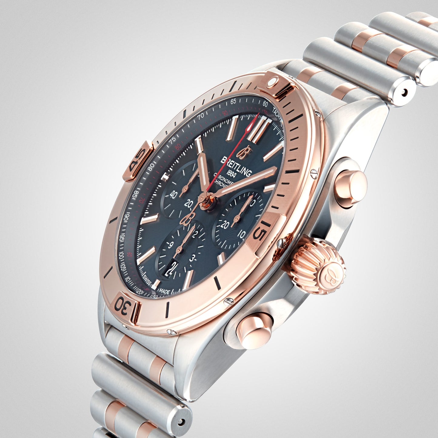 BREITLING Chronomat B01 42 Stainless Steel & 18k Red Gold Watch UB0134101C1U1