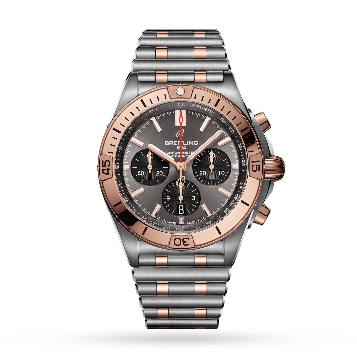 BREITLING Chronomat B01 42 Stainless Steel & 18k Red Gold Watch UB0134101B1U1