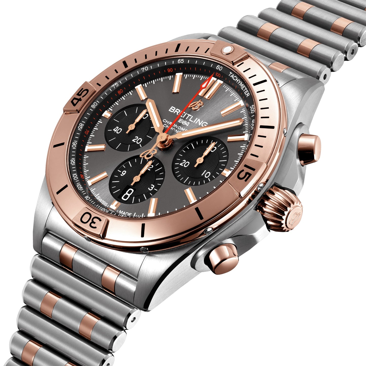 BREITLING Chronomat B01 42 Stainless Steel & 18k Red Gold Watch UB0134101B1U1