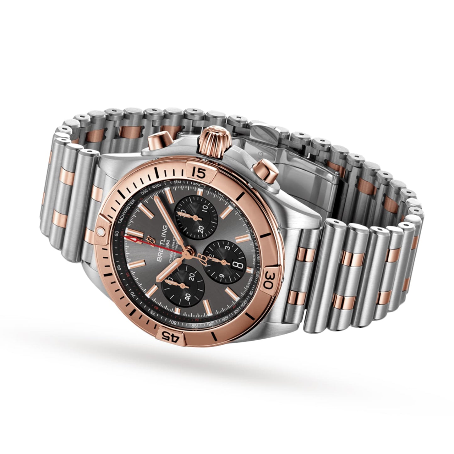 BREITLING Chronomat B01 42 Stainless Steel & 18k Red Gold Watch UB0134101B1U1