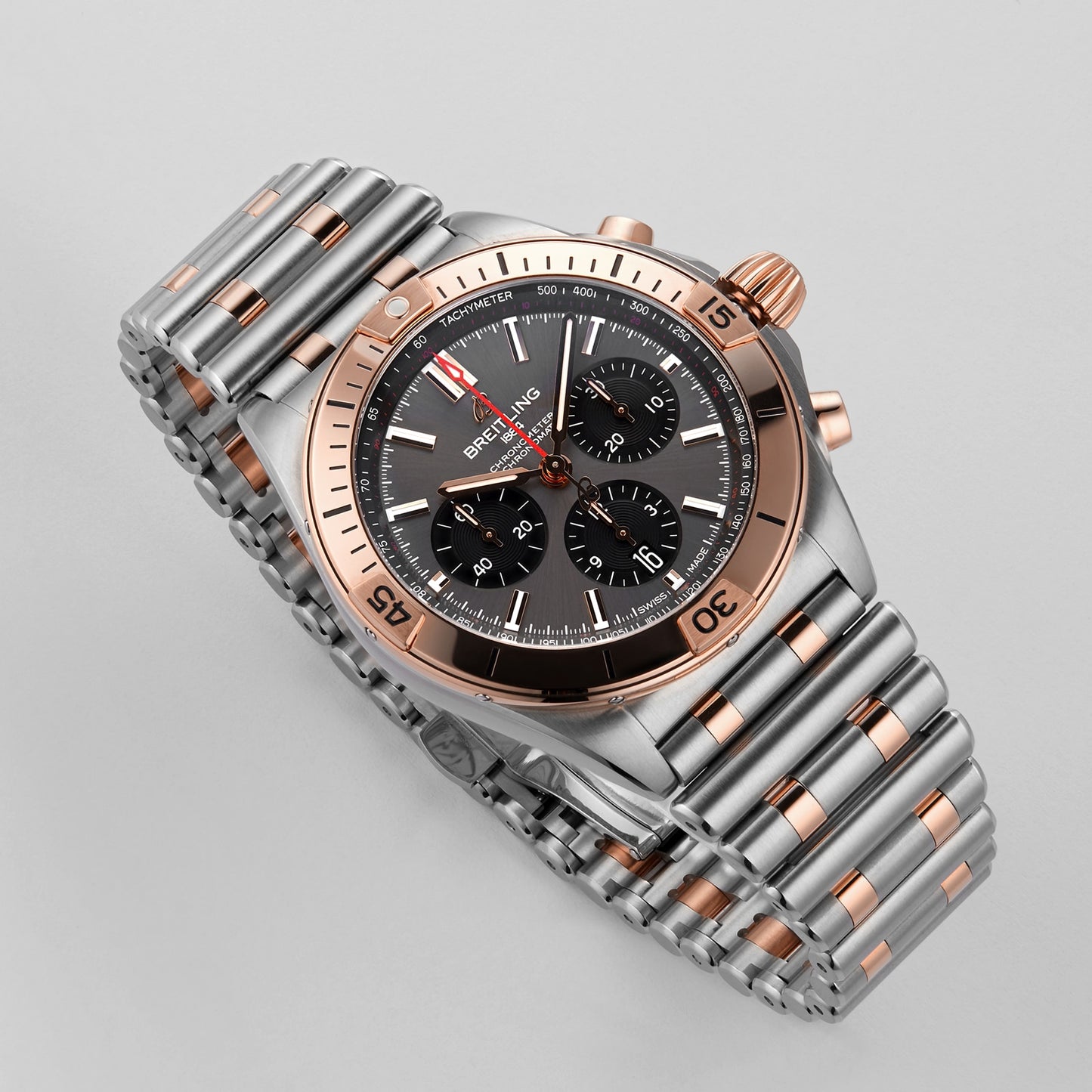 BREITLING Chronomat B01 42 Stainless Steel & 18k Red Gold Watch UB0134101B1U1