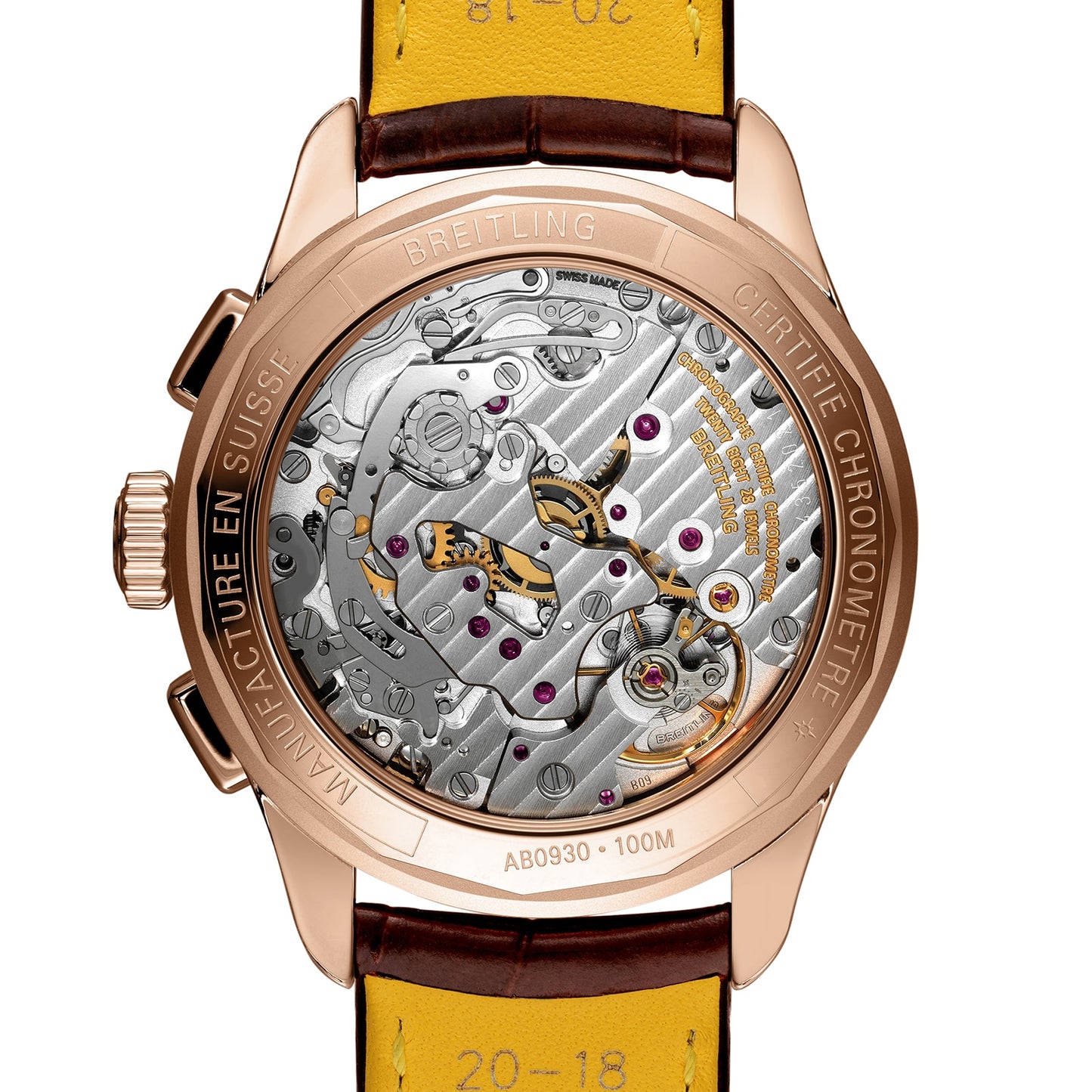BREITLING Premier B09 Chronograph 40 18k Red Gold Watch RB0930371G1P1
