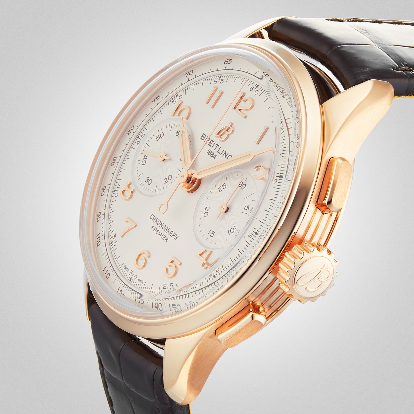 BREITLING Premier B09 Chronograph 40 18k Red Gold Watch RB0930371G1P1