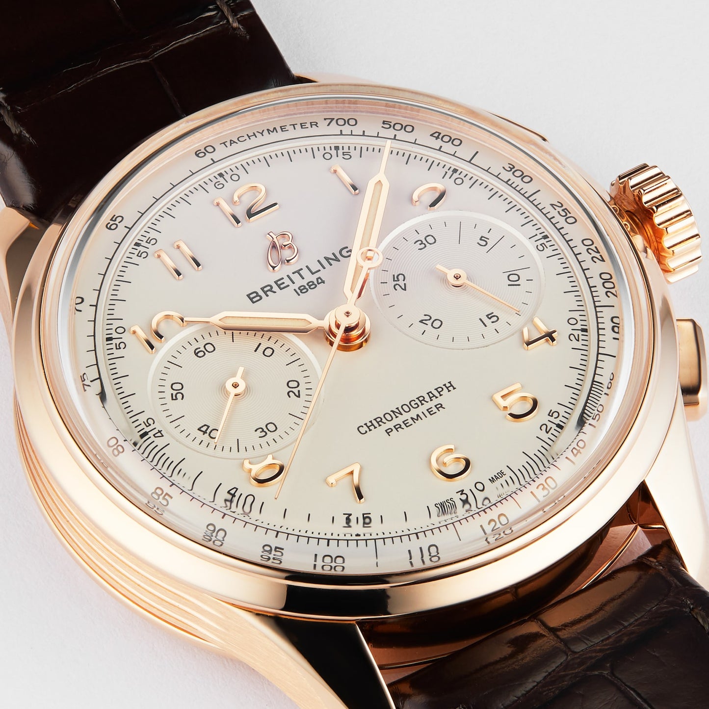 BREITLING Premier B09 Chronograph 40 18k Red Gold Watch RB0930371G1P1