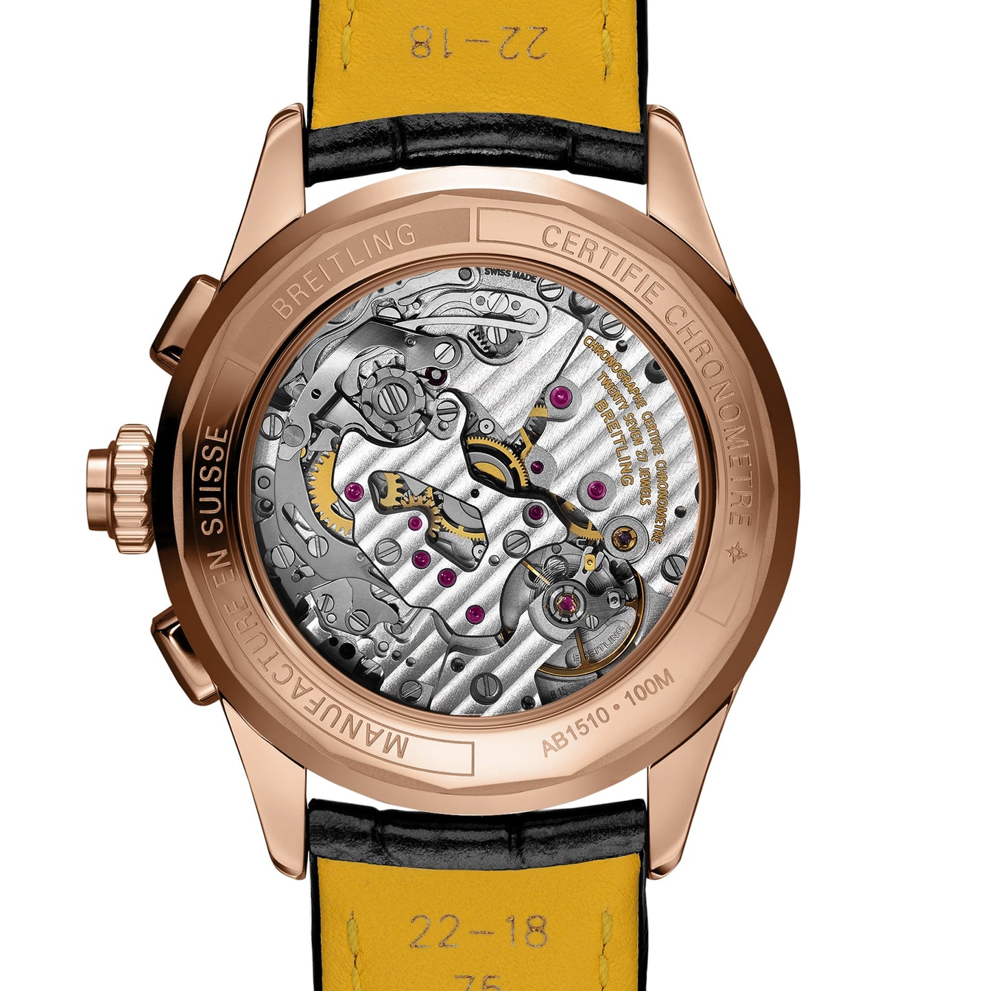BREITLING Premier B15 Duograph 42 18k Red Gold Watch RB1510251B1P1