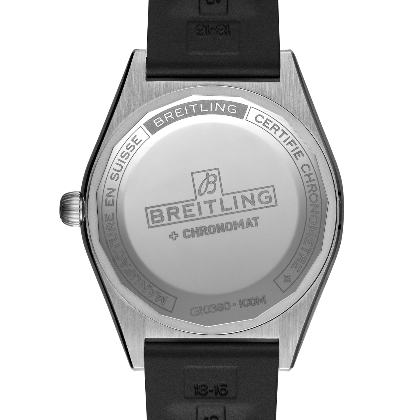 BREITLING Chronomat Automatic 36 Stainless Steel & 18k Grey Gold Rubber Strap - Ice Blue Watch G10380591C1S1
