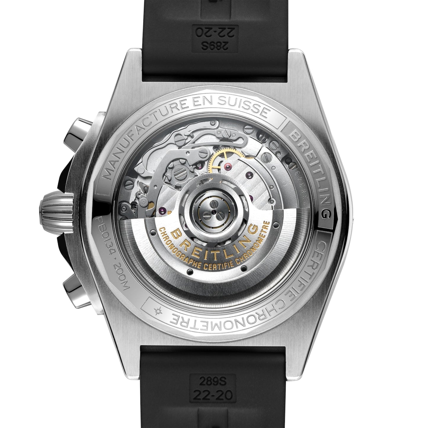 BREITLING Chronomat B01 42 Stainless Steel & Platinum Rubber Strap - Ice Blue Watch PB0134101C1S1