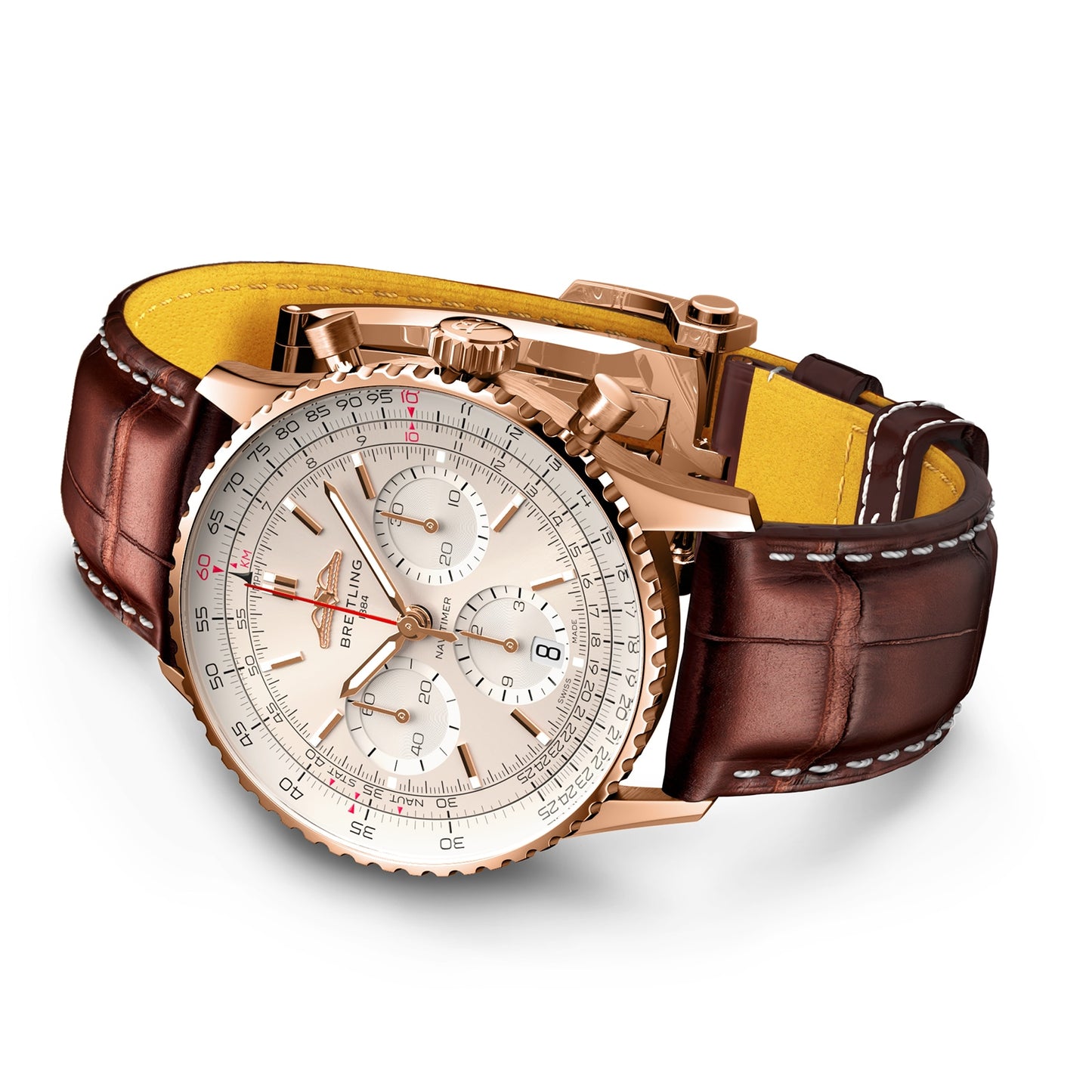 BREITLING Navitimer B01 Chronograph 41 18k Red Gold Watch RB0139211G1P1