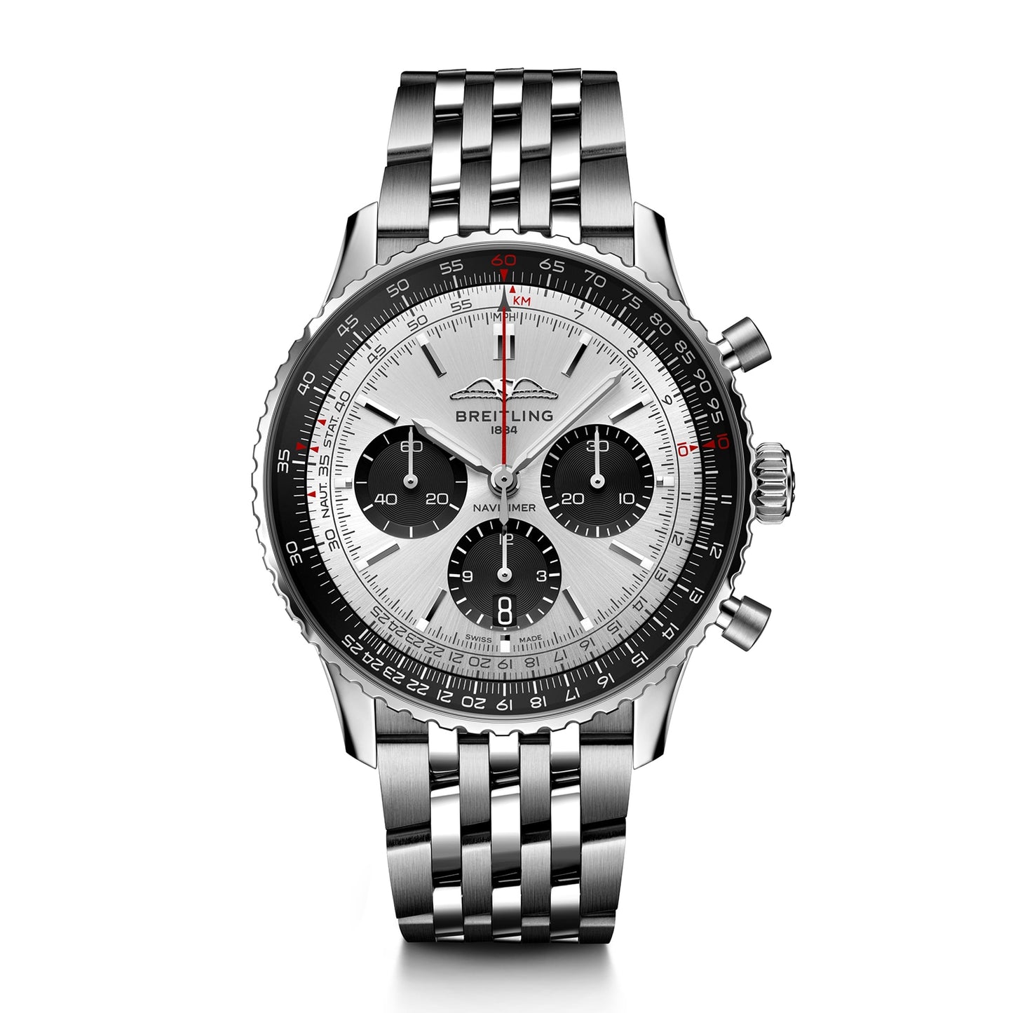 BREITLING Navitimer B01 Chronograph 43 Silver Watch AB0138241G1A1