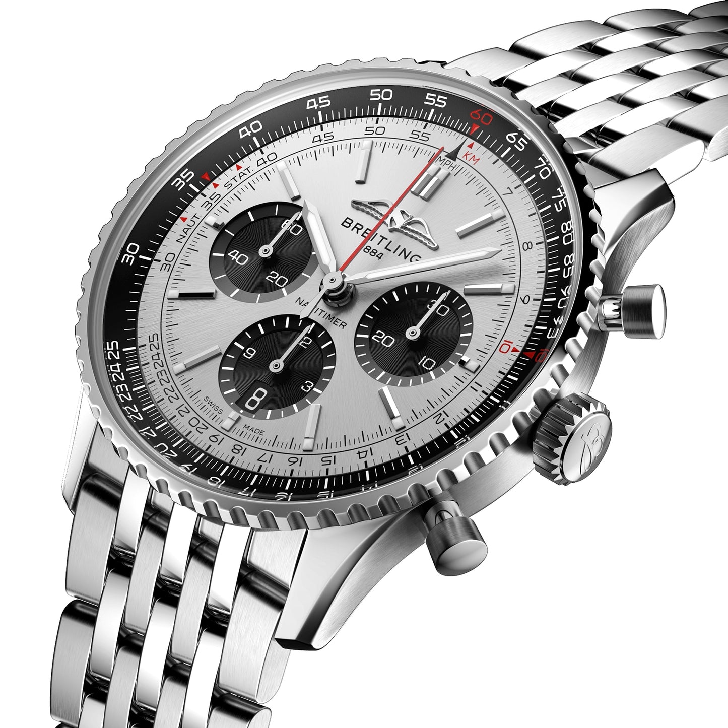 BREITLING Navitimer B01 Chronograph 43 Silver Watch AB0138241G1A1