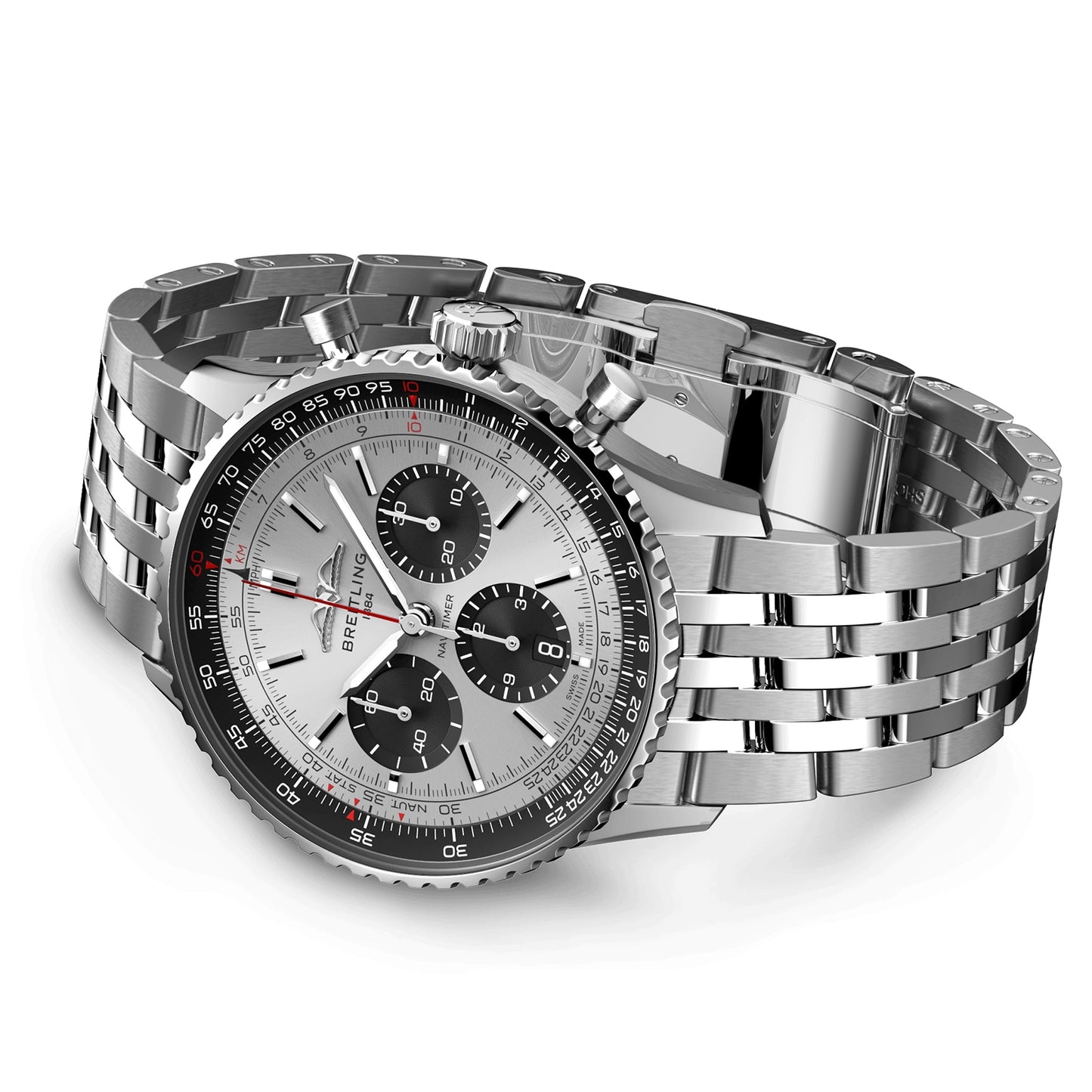 BREITLING Navitimer B01 Chronograph 43 Silver Watch AB0138241G1A1