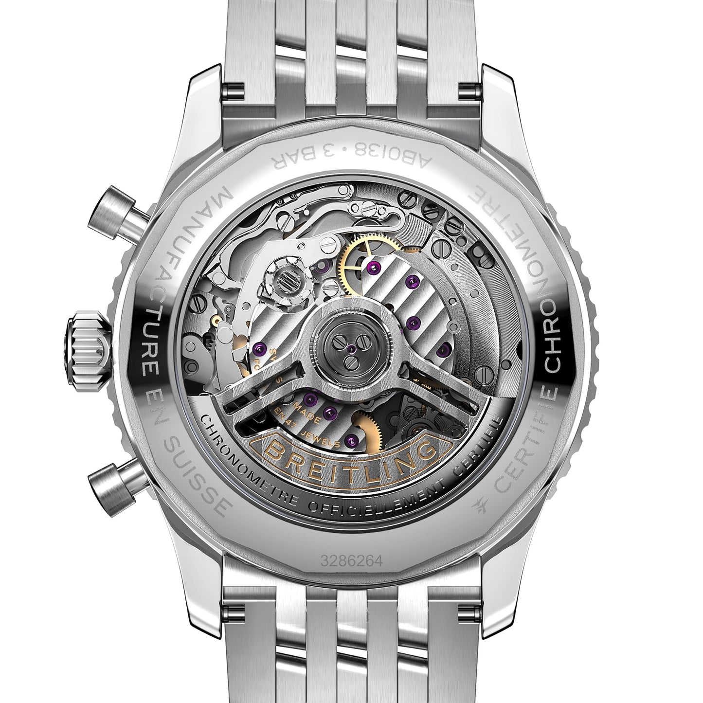 BREITLING Navitimer B01 Chronograph 43 Silver Watch AB0138241G1A1