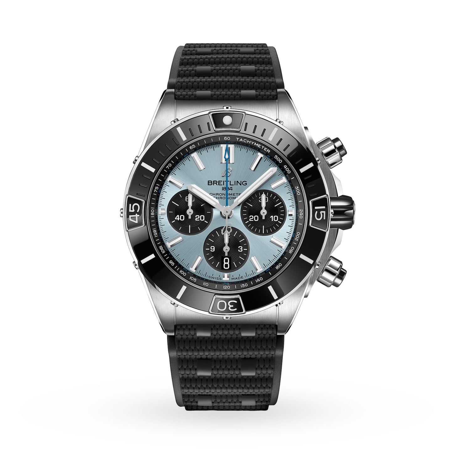 BREITLING Super Chronomat B01 44 Stainless Steel & Platinum - Ice Blue Watch PB0136251C1S1