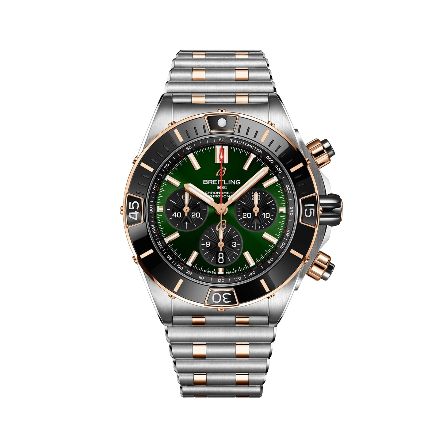 BREITLING Super Chronomat B01 44 Stainless Steel & 18k Red Gold Watch UB0136251L1U1