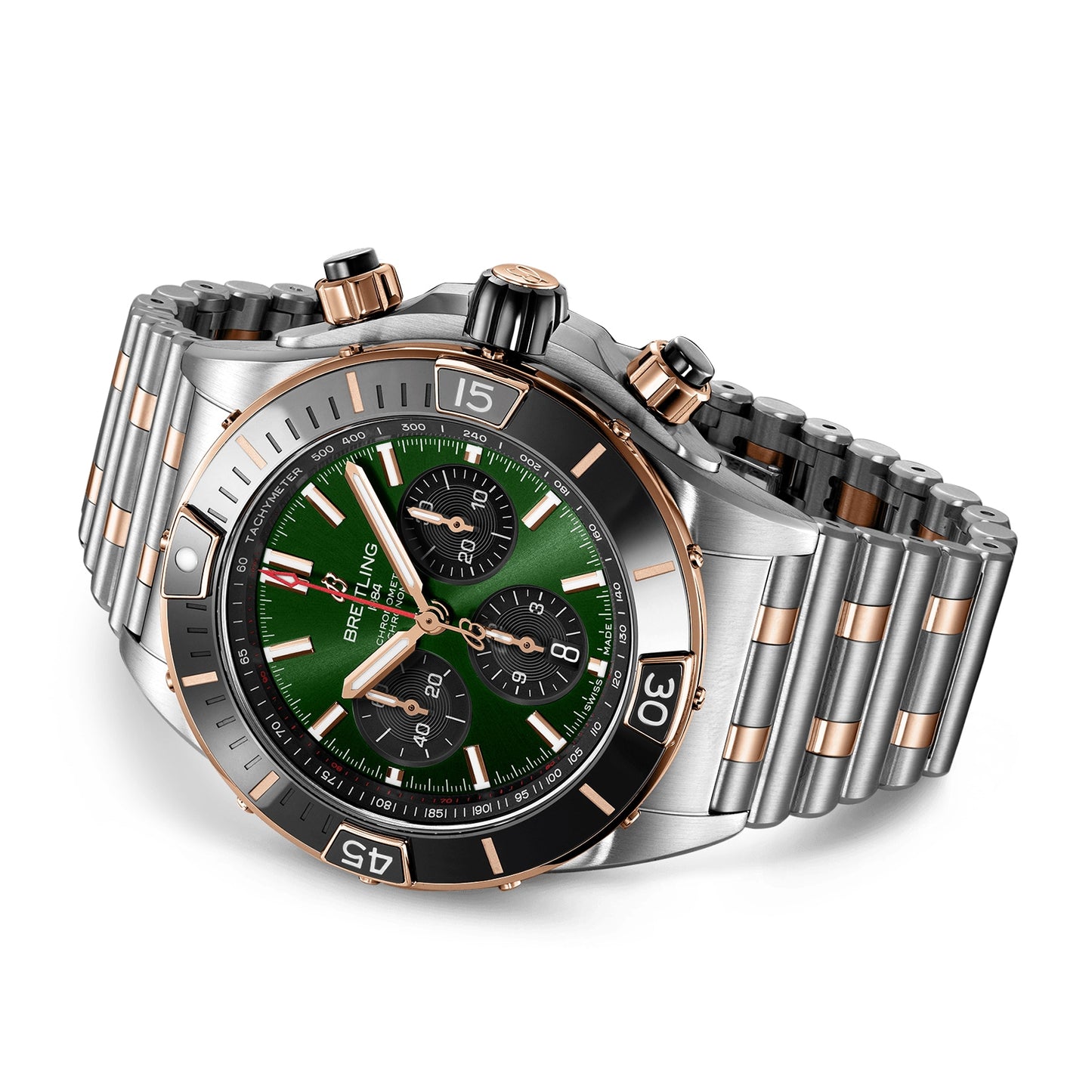 BREITLING Super Chronomat B01 44 Stainless Steel & 18k Red Gold Watch UB0136251L1U1