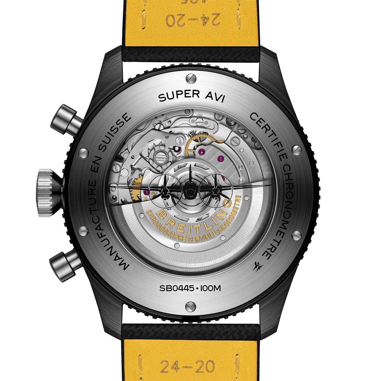 BREITLING Super AVI B04 Chronograph GMT Mosquito Night Fighter 46mm Mens Watch Black SB04451A1B1X1