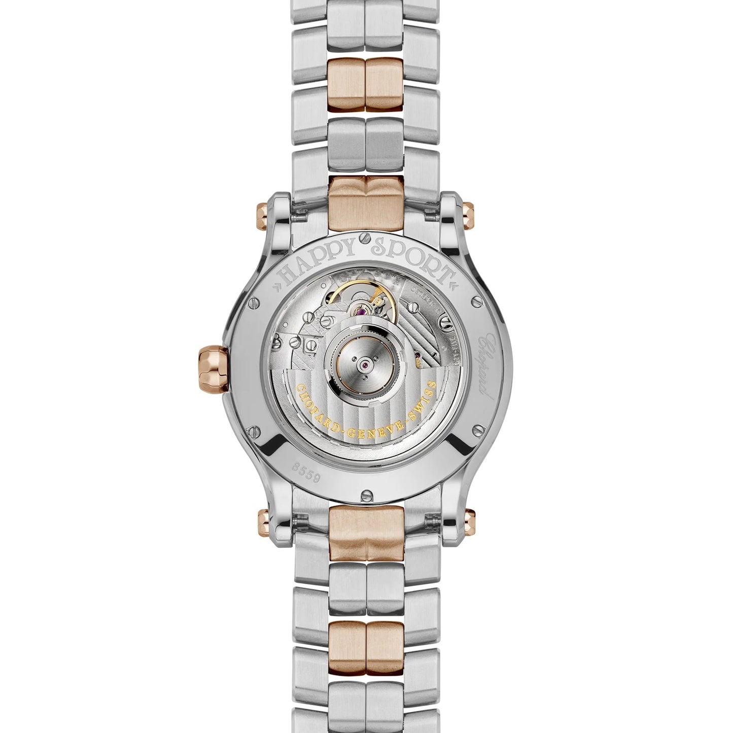 CHOPARD Happy Sport Automatic 36mm Ladies Watch Automatic, Ethical Rose Gold, Lucent Steel™, Diamonds 278559-6019