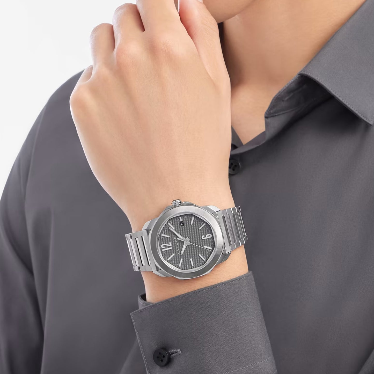 BVLGARI Octo Roma 41mm Mens Watch Grey 103740