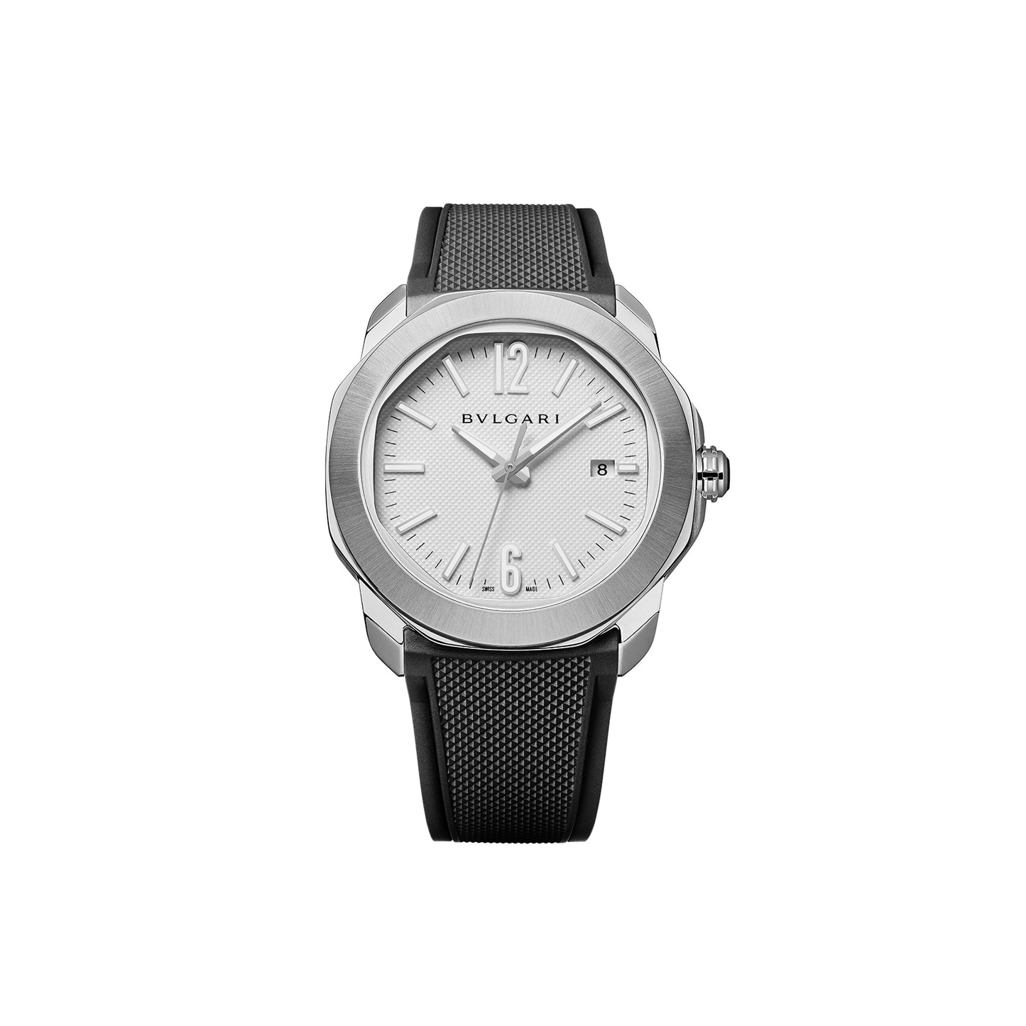 BVLGARI Stainless Steel Octo Roma 41mm White Dial Auto Gents Interchangable Strap Watch 103738
