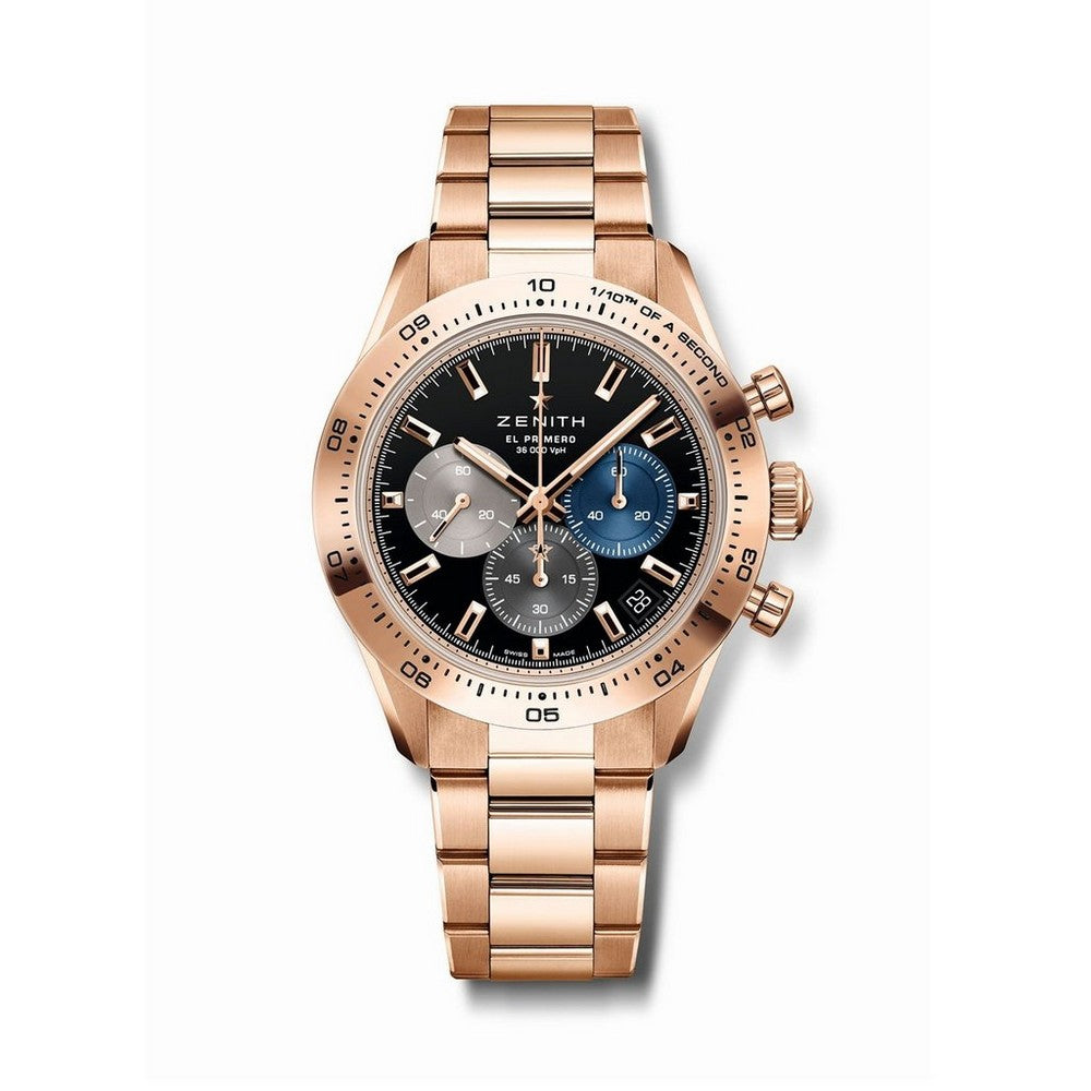 ZENITH Chronomaster Sport 18ct Rose Gold and Stainless Steel Chronograph Automatic Watch 18.3101.3600/21.M3100
